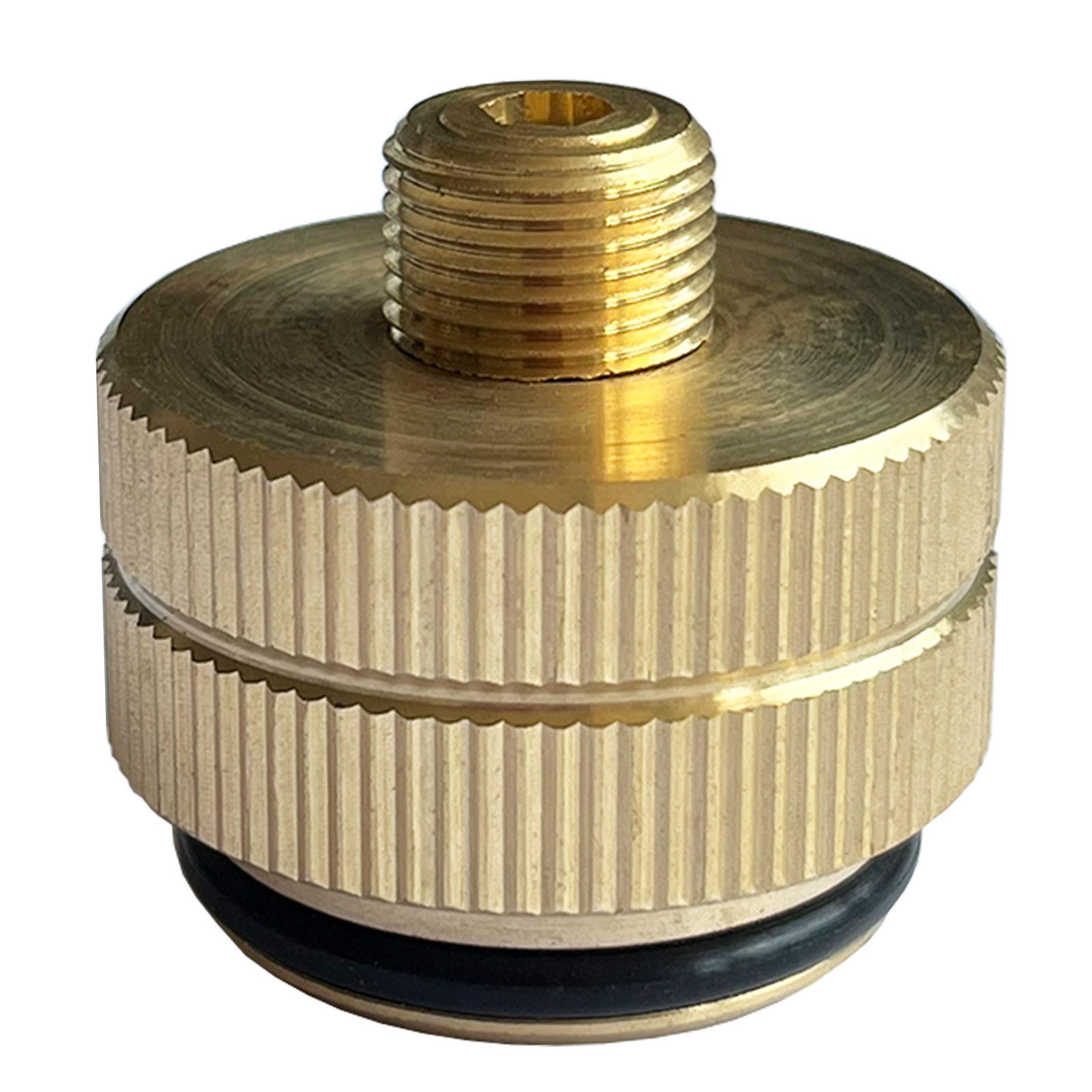 portable camping gas adapter easy clic to threaded butane stove connector