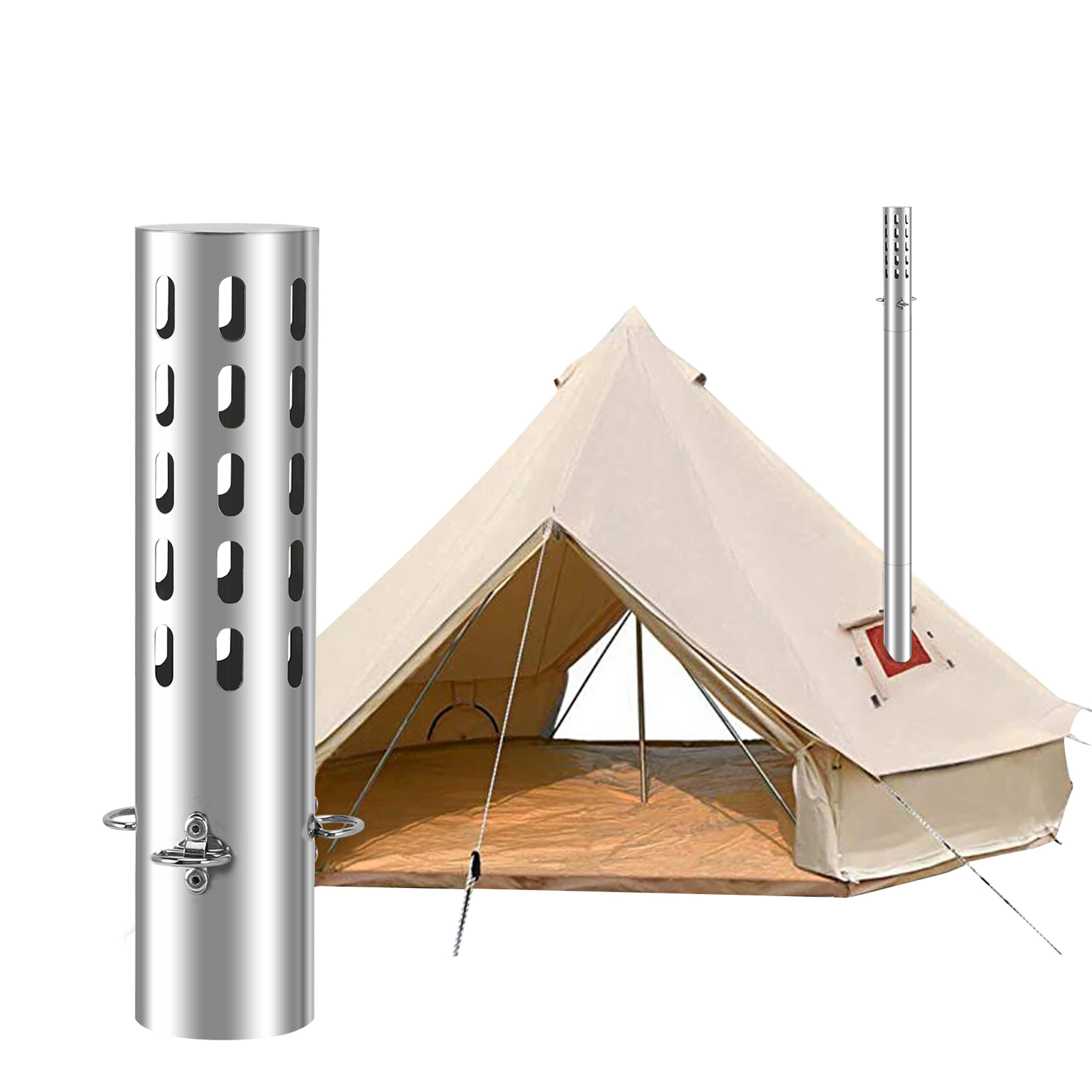 stainless steel tent stove spark arrestor chimney cap for camping stove pipe