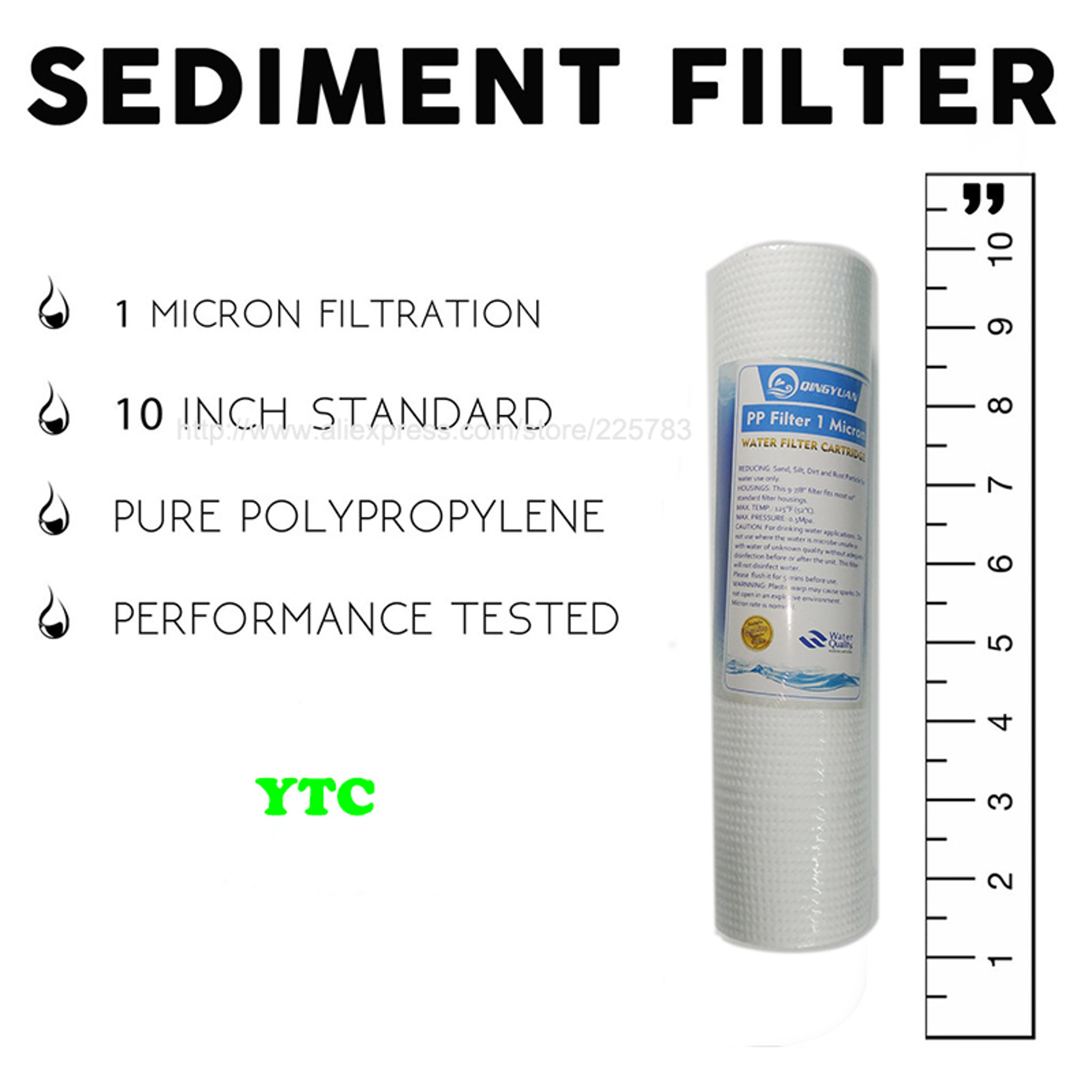 micron water filter cartridge set for reverse osmosis systems