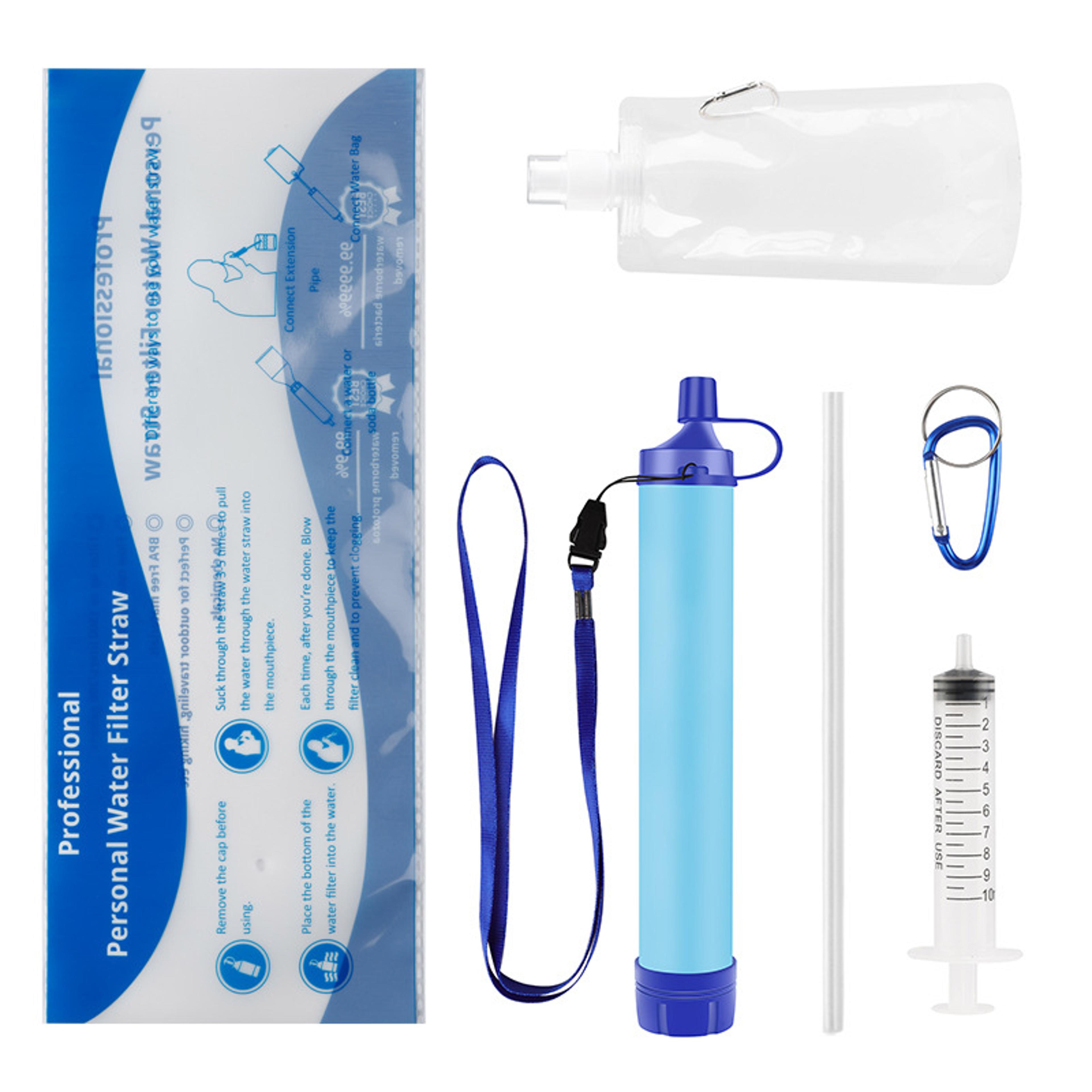 portable water filter straw outdoor water purifier for camping hiking survival emergency