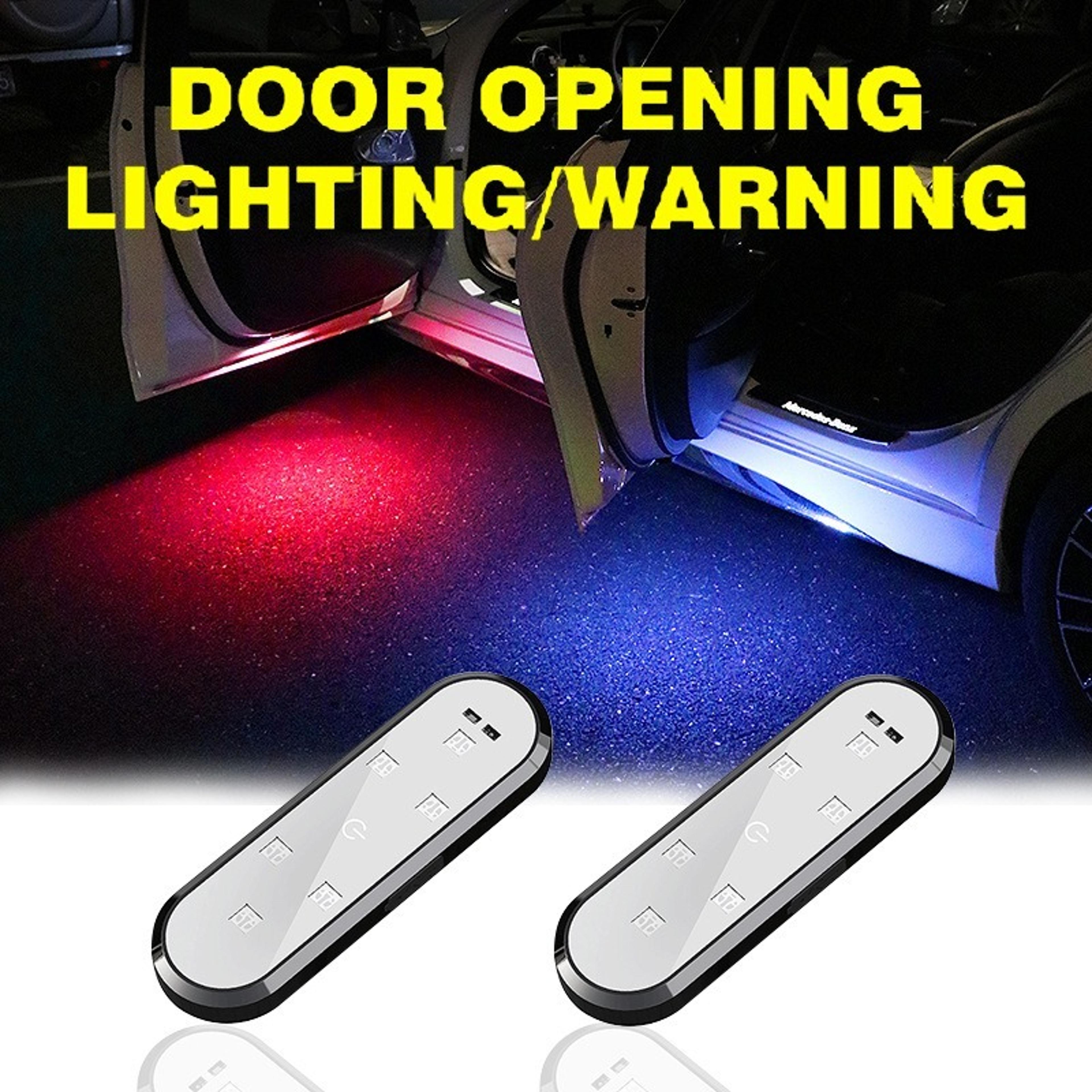 car led door warning light anti collision auto atmosphere light with usb charging