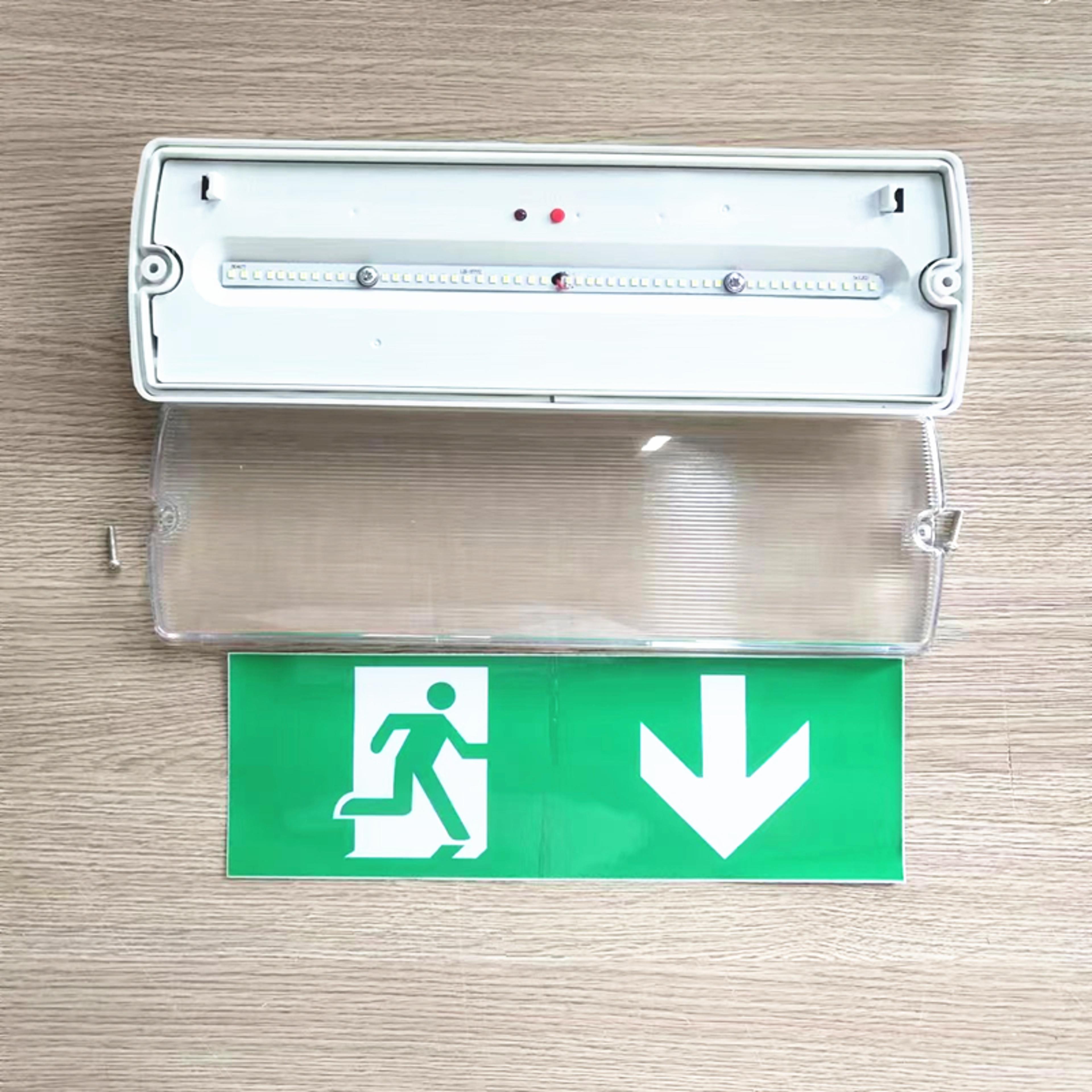 led emergency exit light with stickers waterproof safety indicator