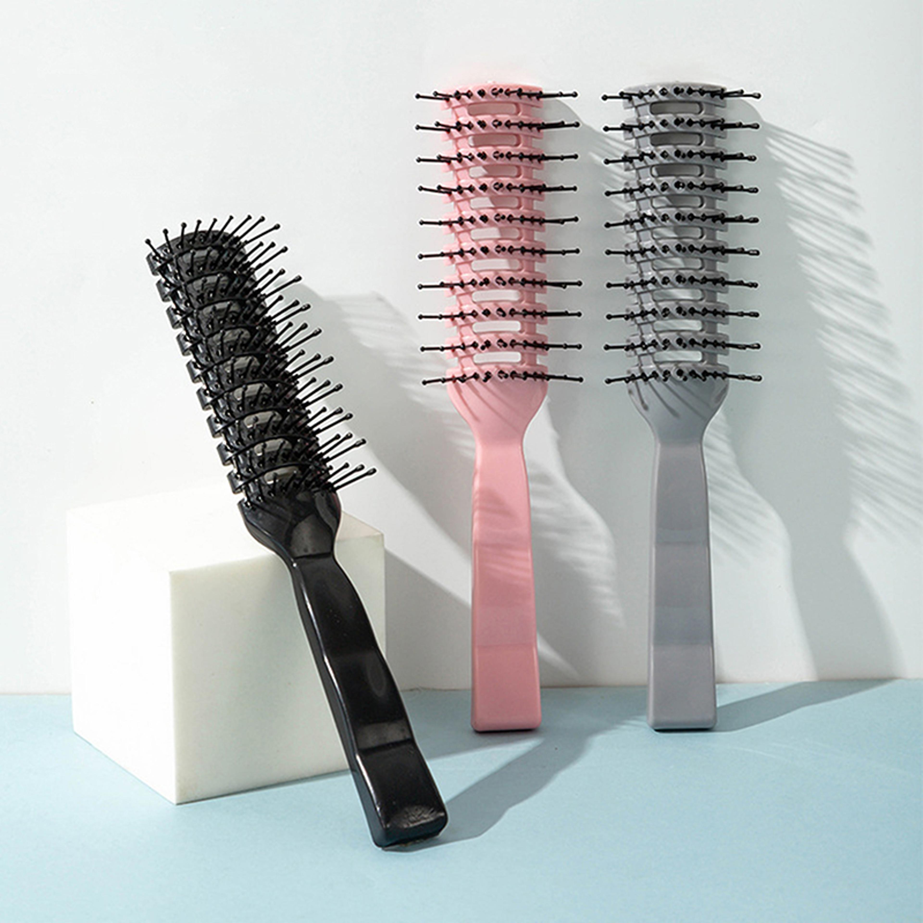 anti static vent hair brush for curly styling and scalp massage