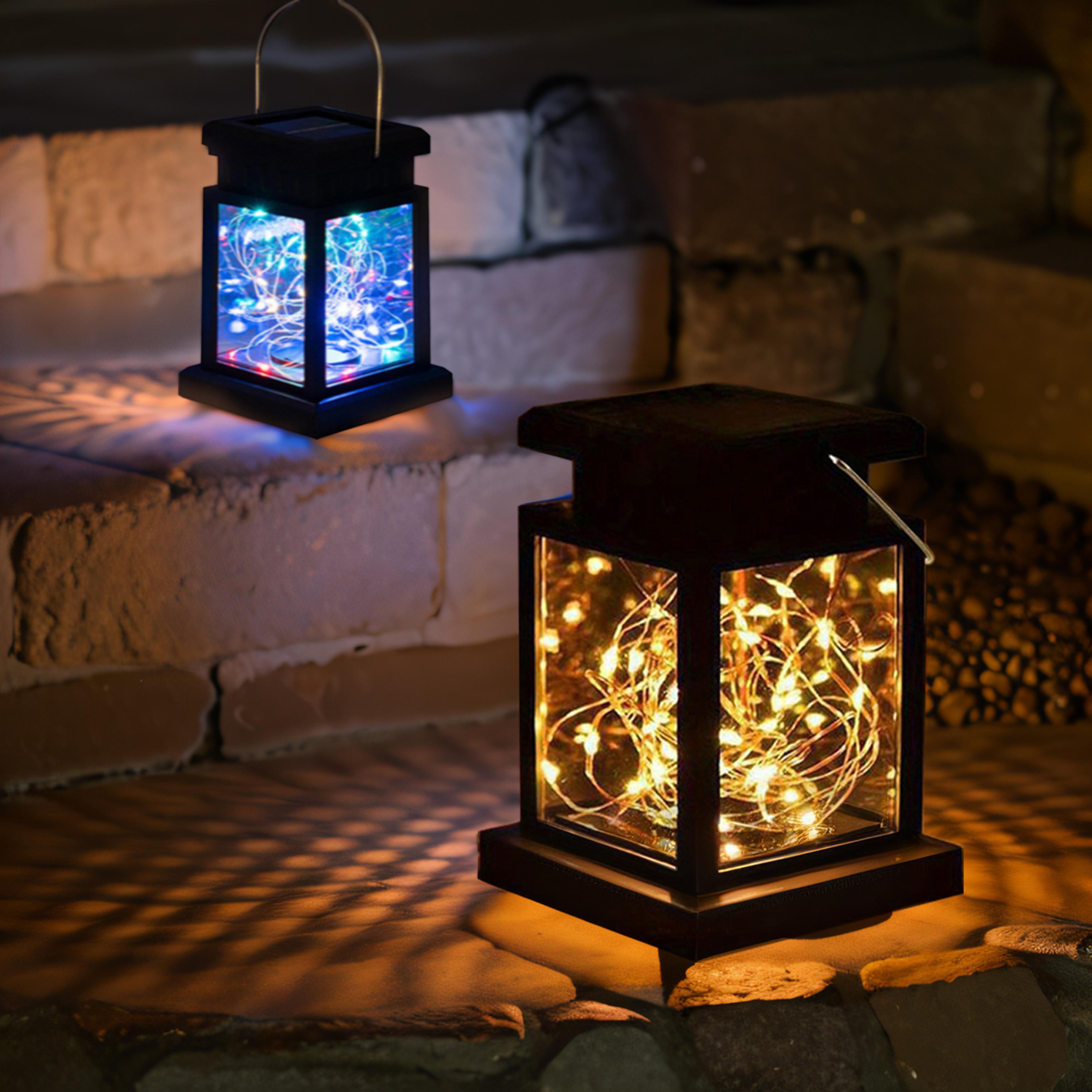 solar garden lights outdoor string waterproof star palace lights