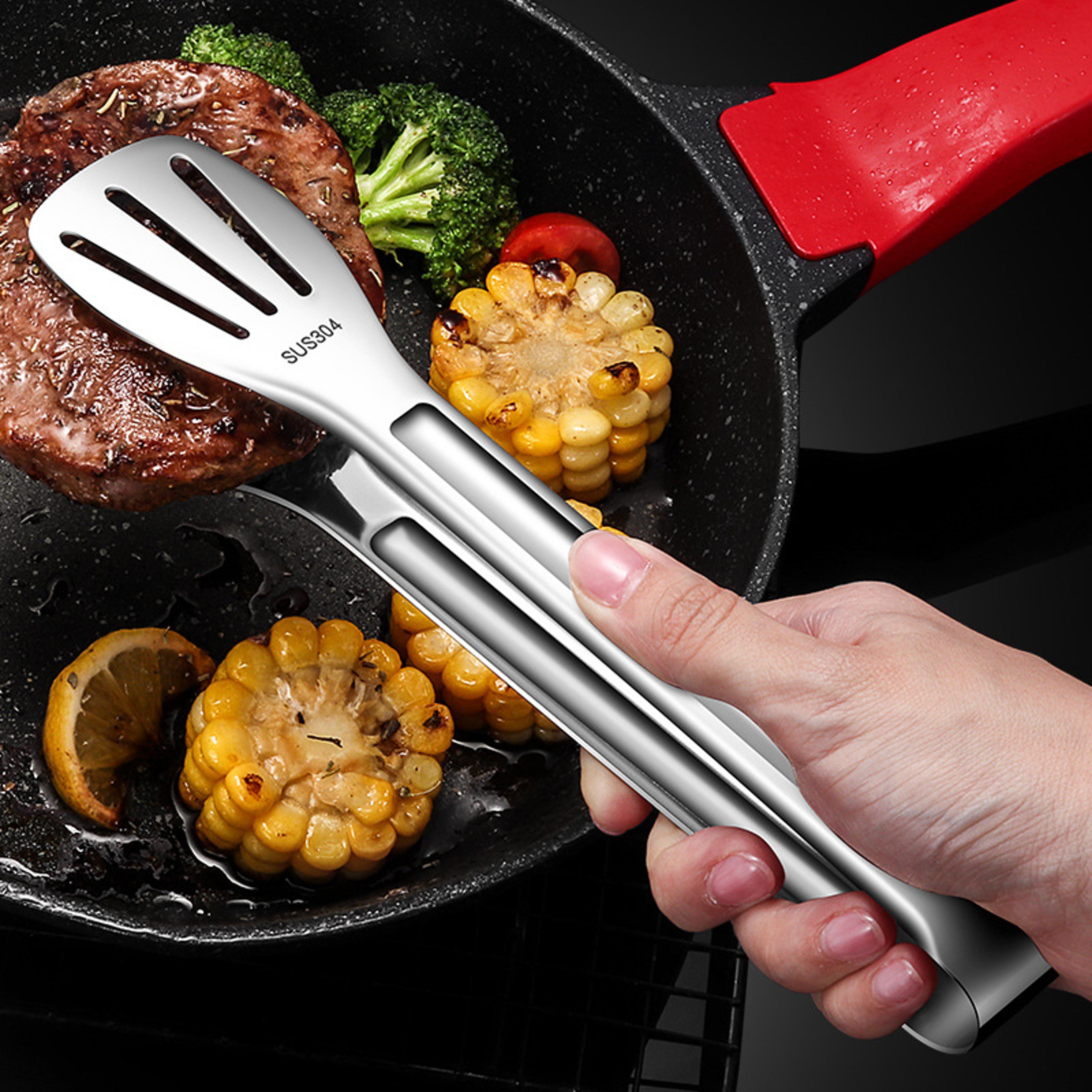 premium stainless steel tongs for bbq cooking and kitchen use