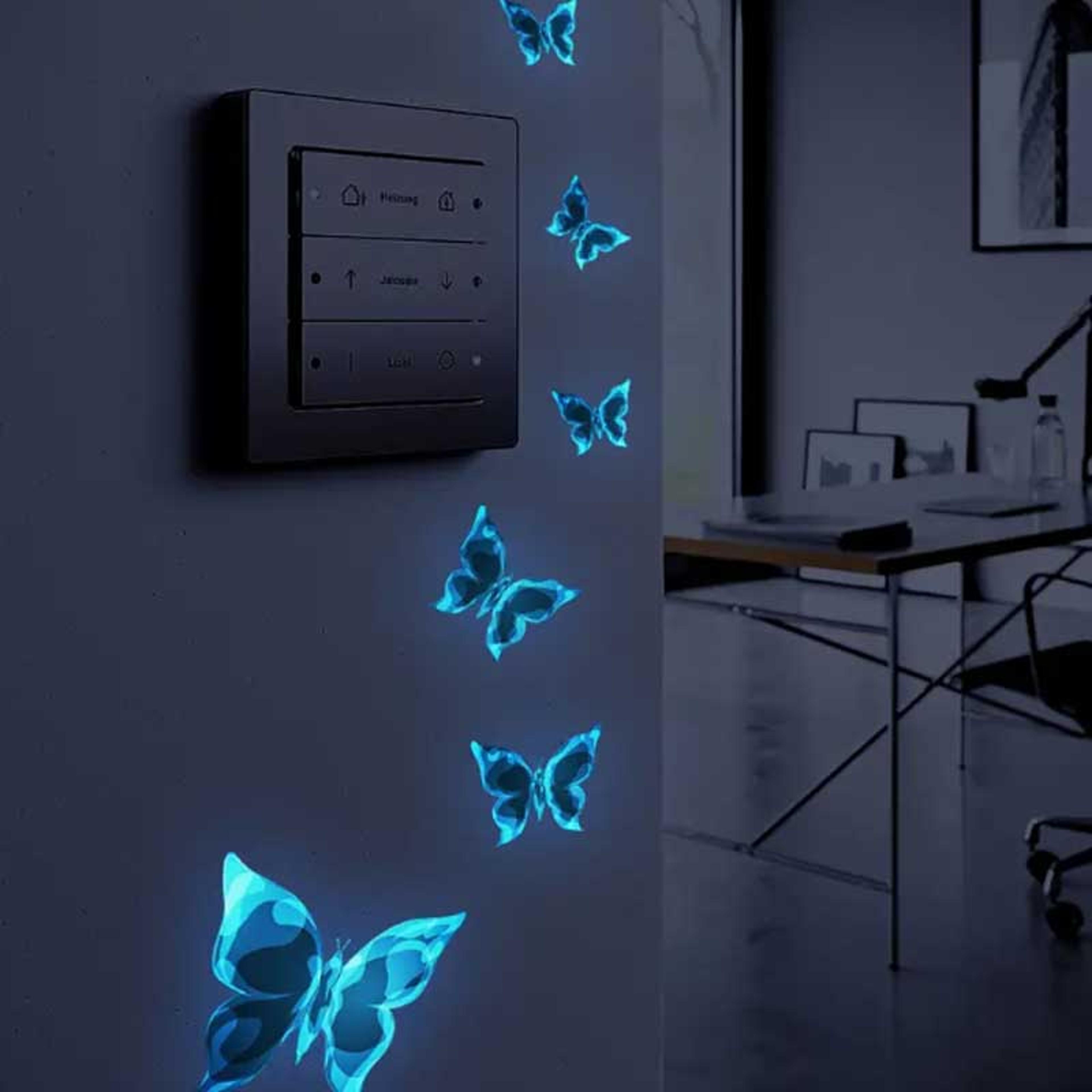 glow butterfly luminous switch stickers for bedroom decor