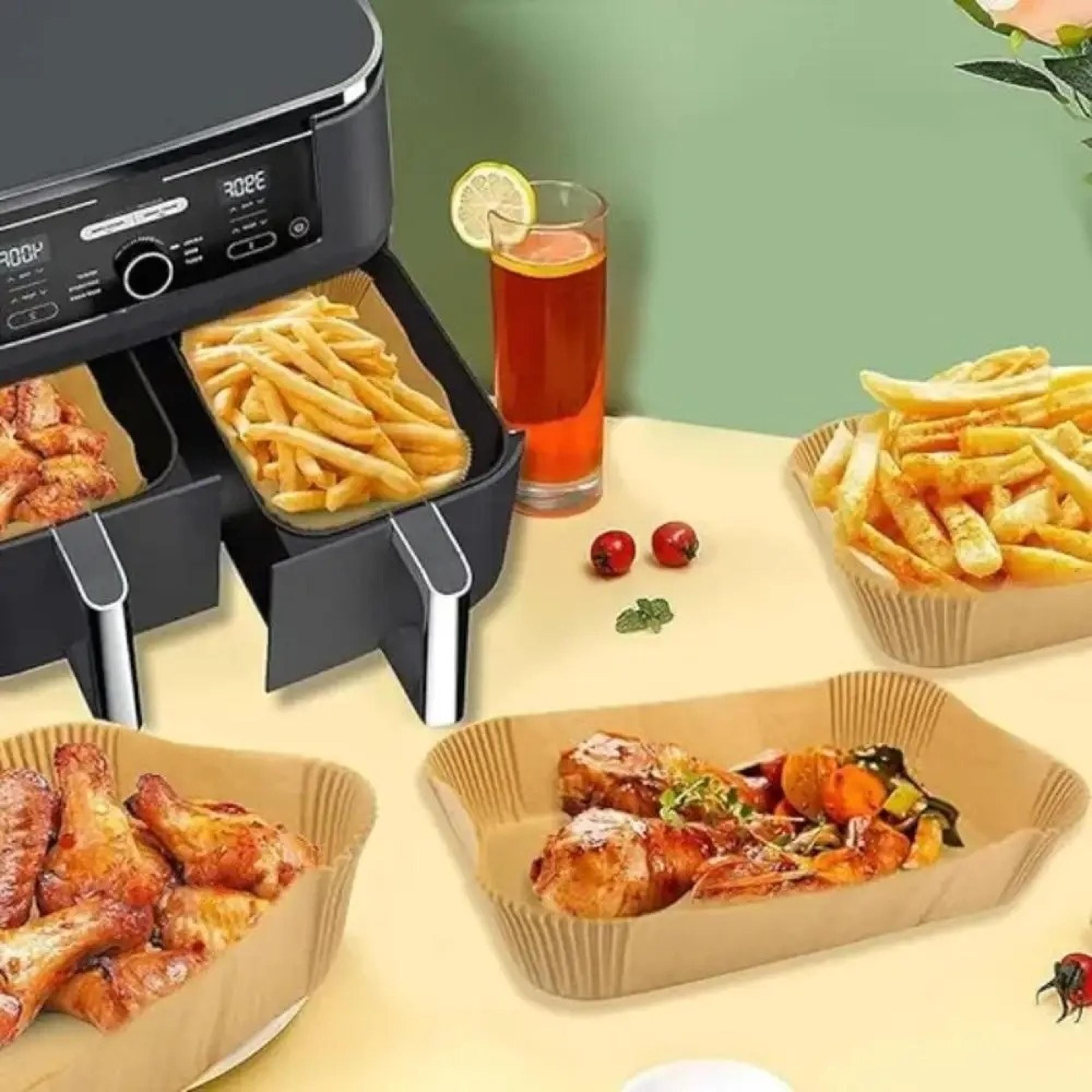 disposable air fryer paper liners oil proof baking sheets for easy cleanup