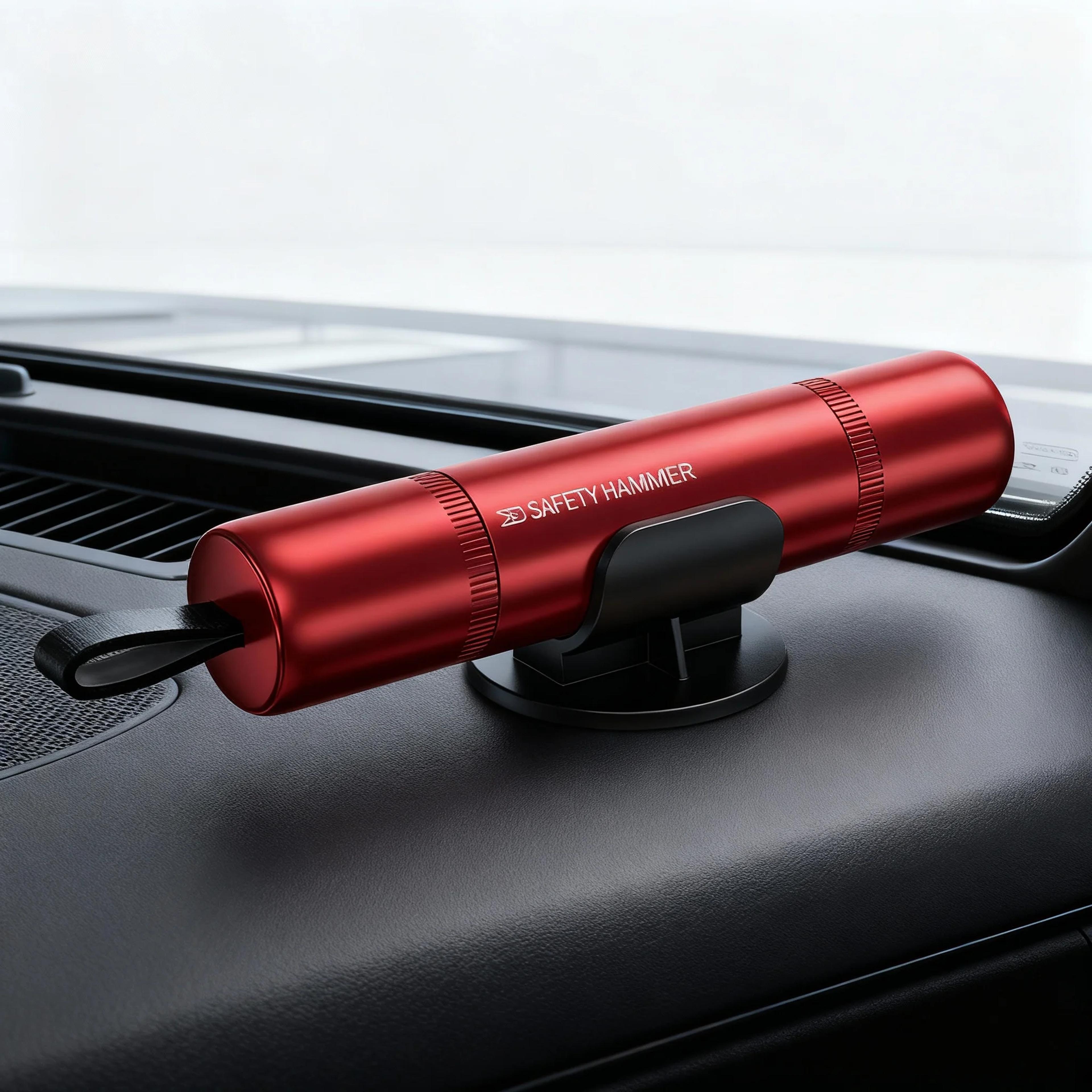 car emergency hammer with seat belt cutter & window breaker safety tool