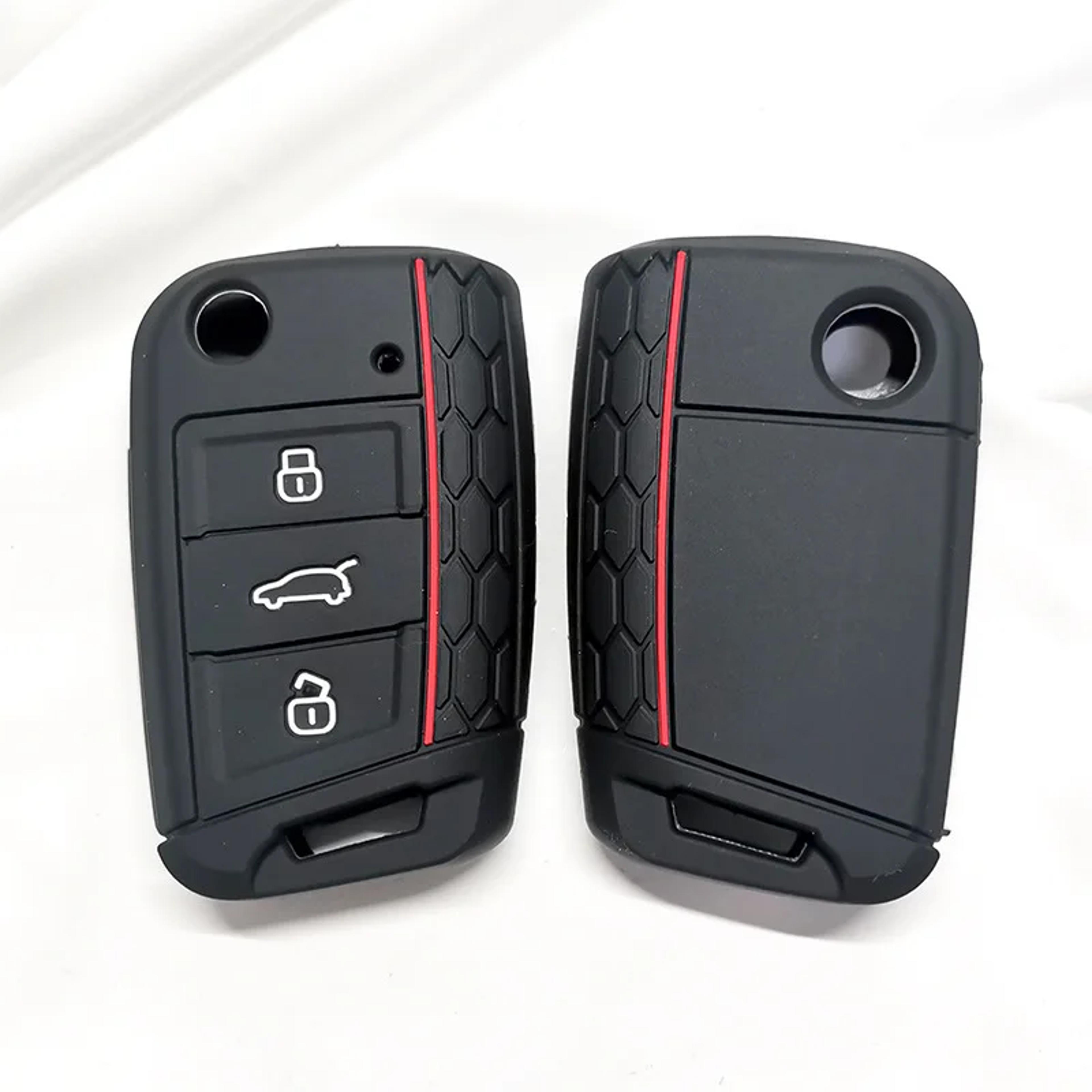 premium vw key case cover compatible with golf, polo, tiguan & octavia