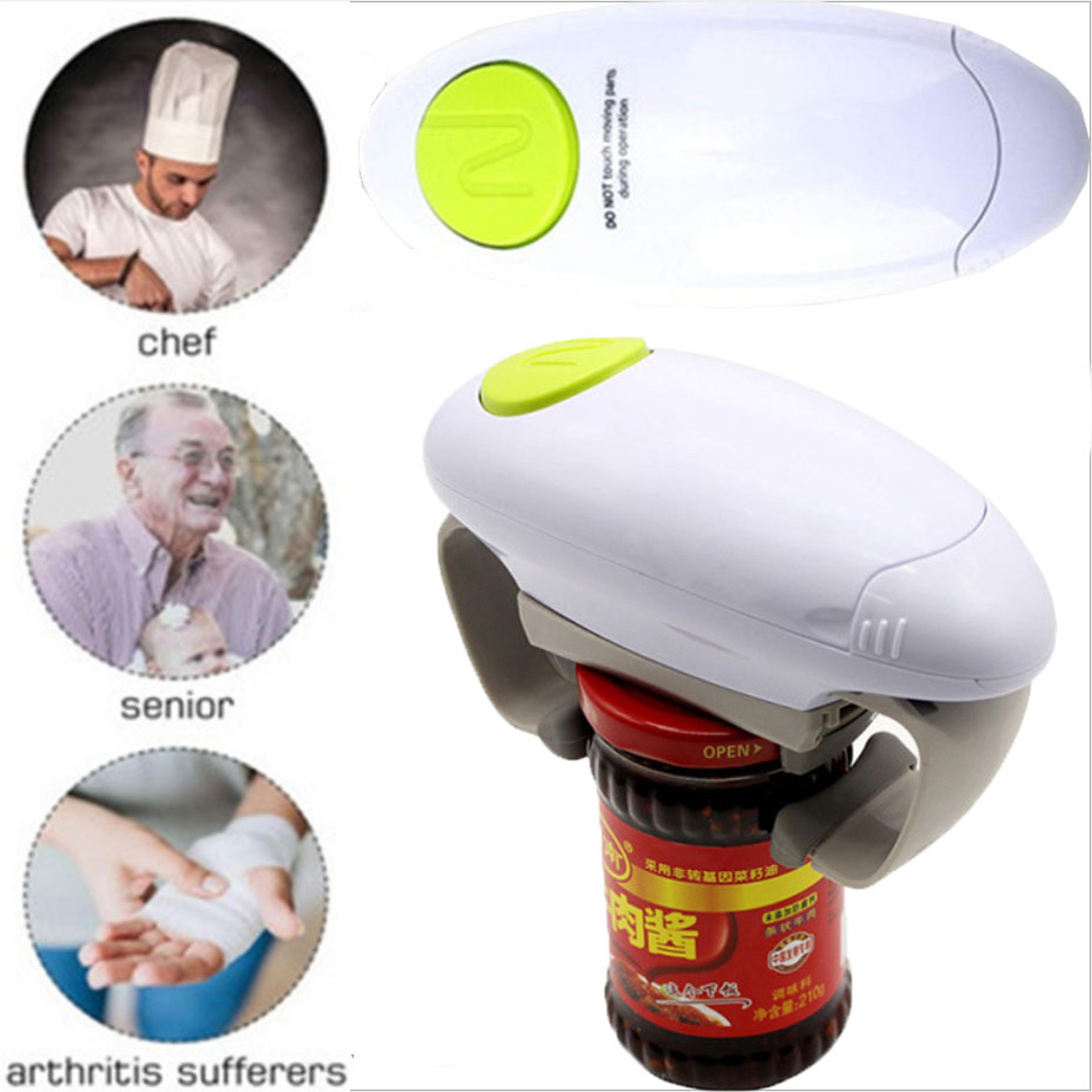 automatic electric can opener safe hands free jar and bottle opener tool