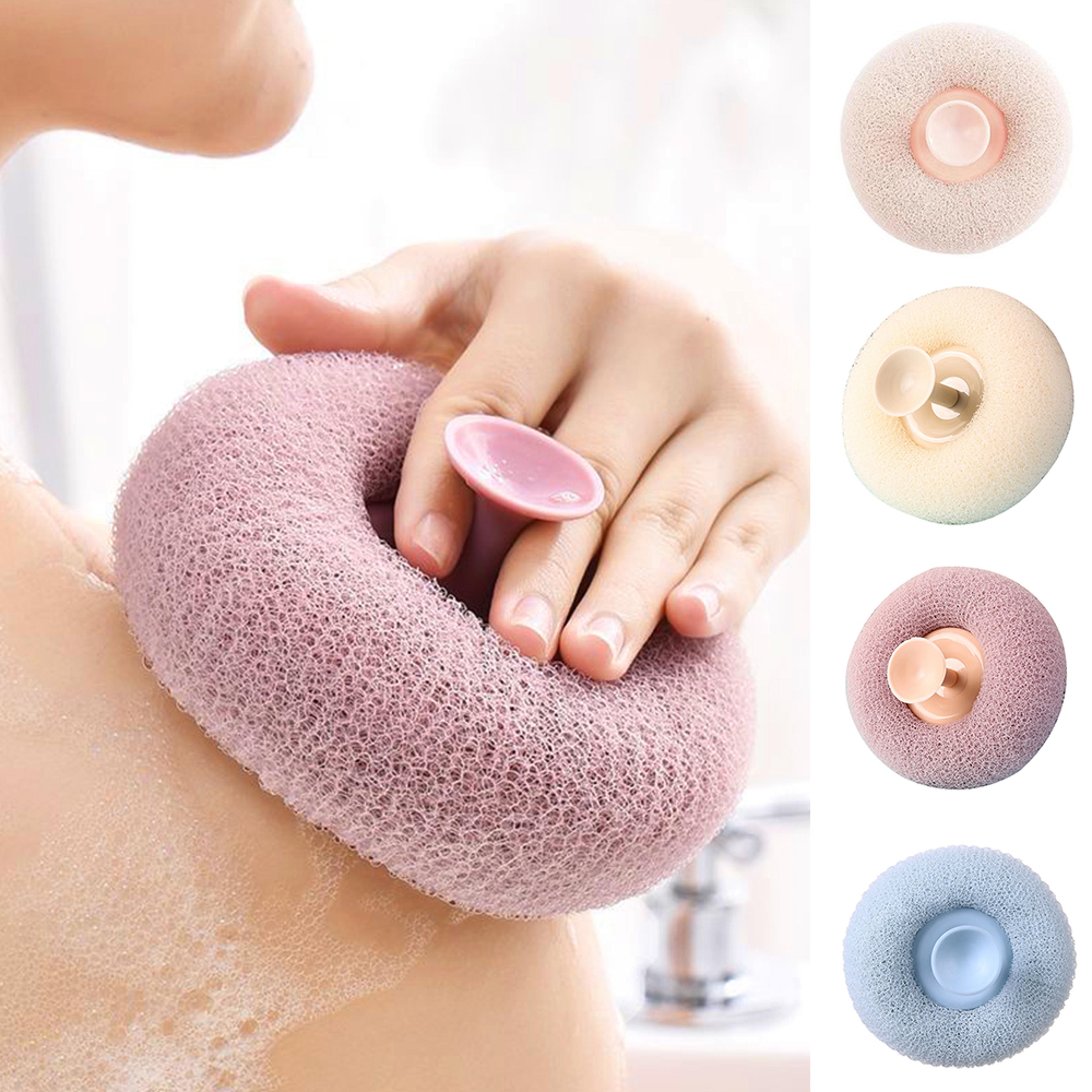 soft mesh shower loofah sponge ball for gentle body exfoliation