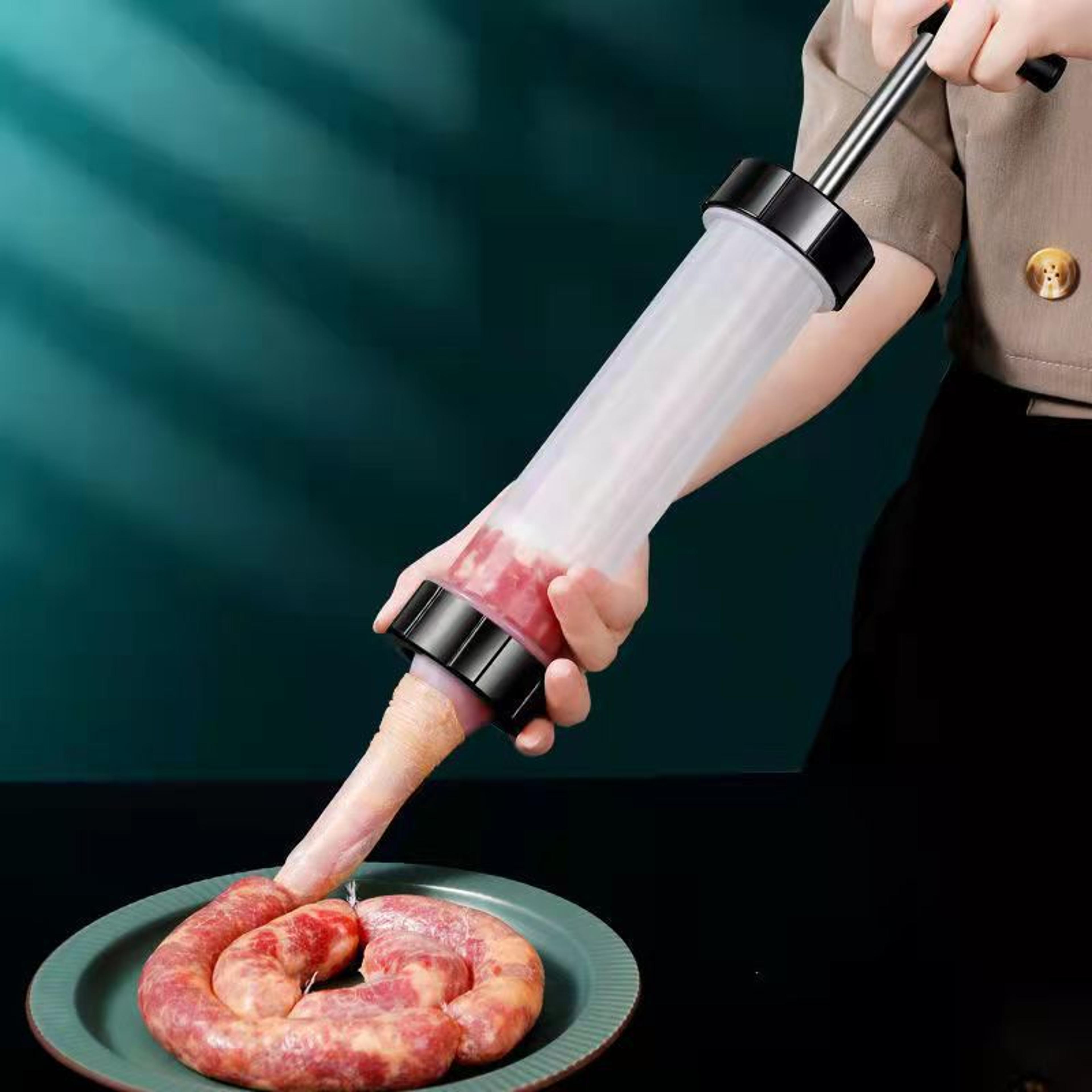 manual sausage stuffer kit homemade sausage maker with nozzles