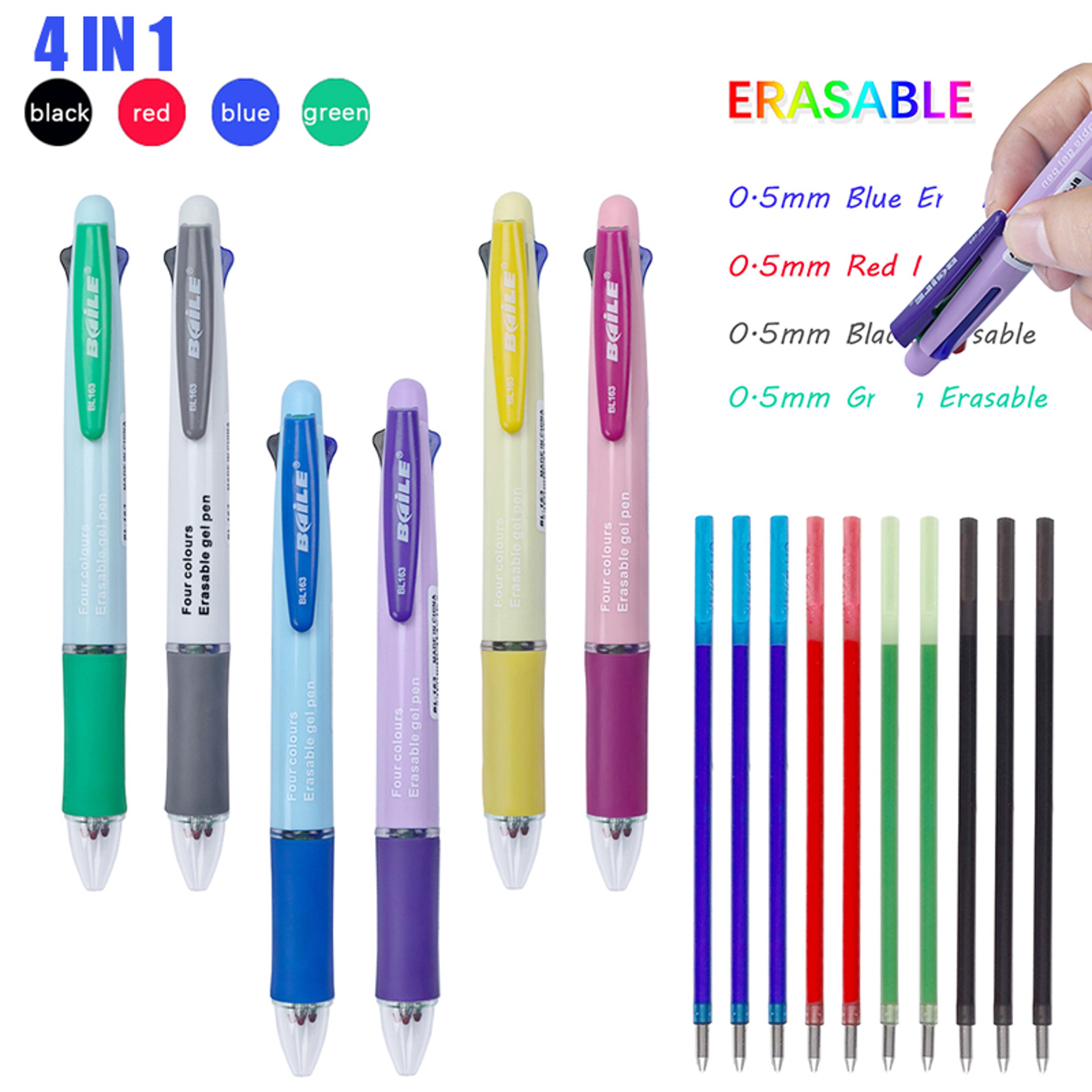 multicolor erasable pen with refillable ink smooth writing gel pen