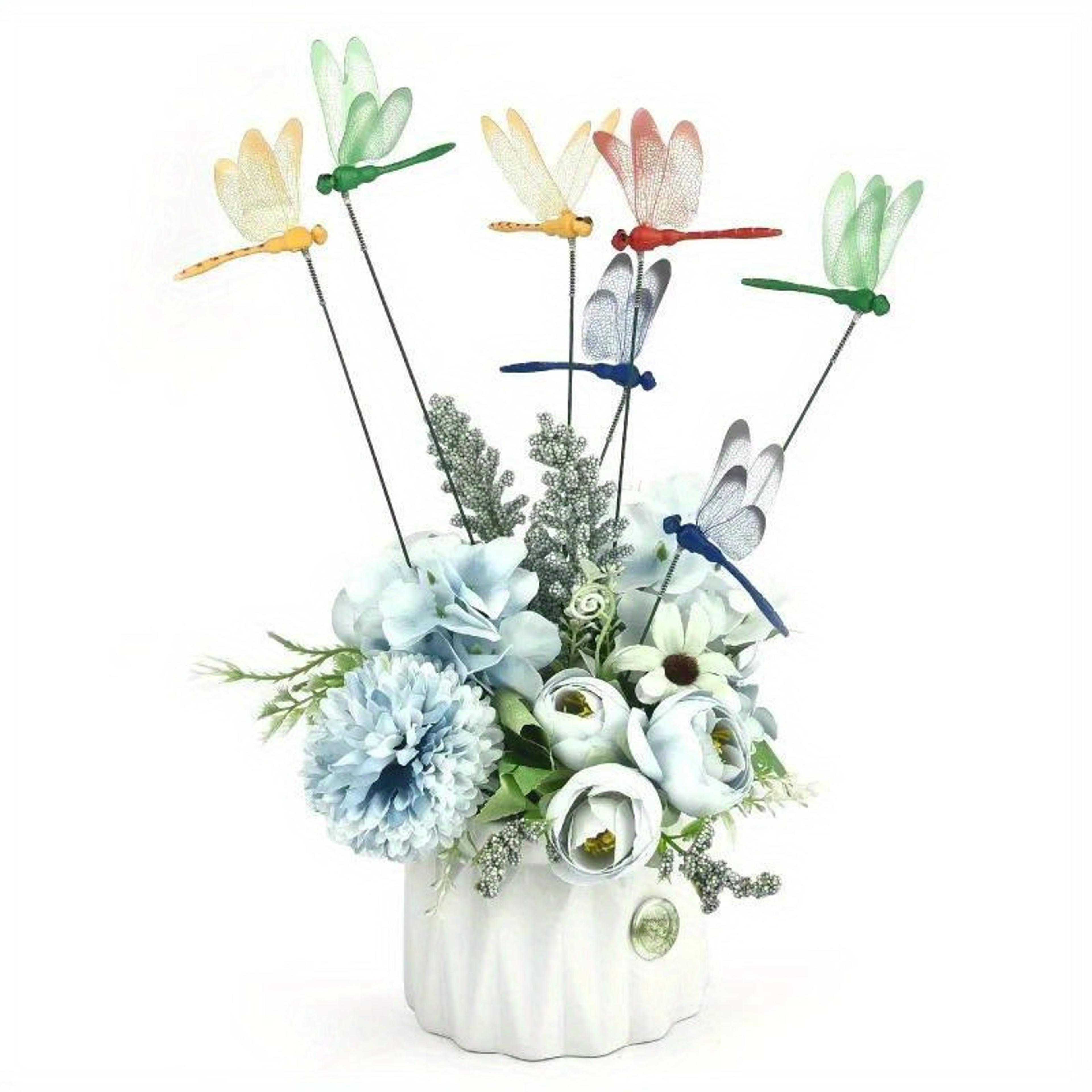 colorful dragonfly garden decor stakes outdoor yard ornaments