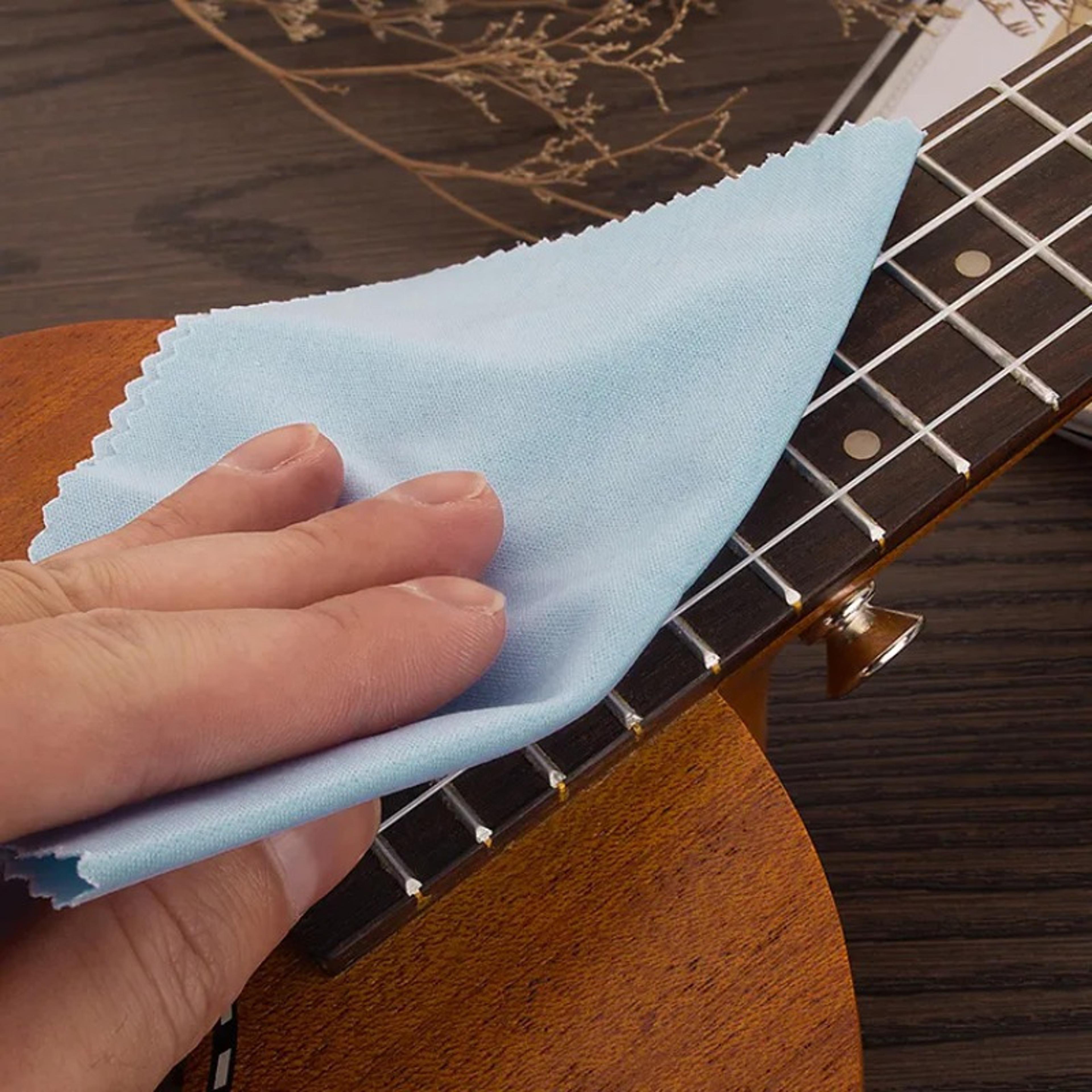premium microfiber guitar cleaning cloth set soft instrument care & polishing kit