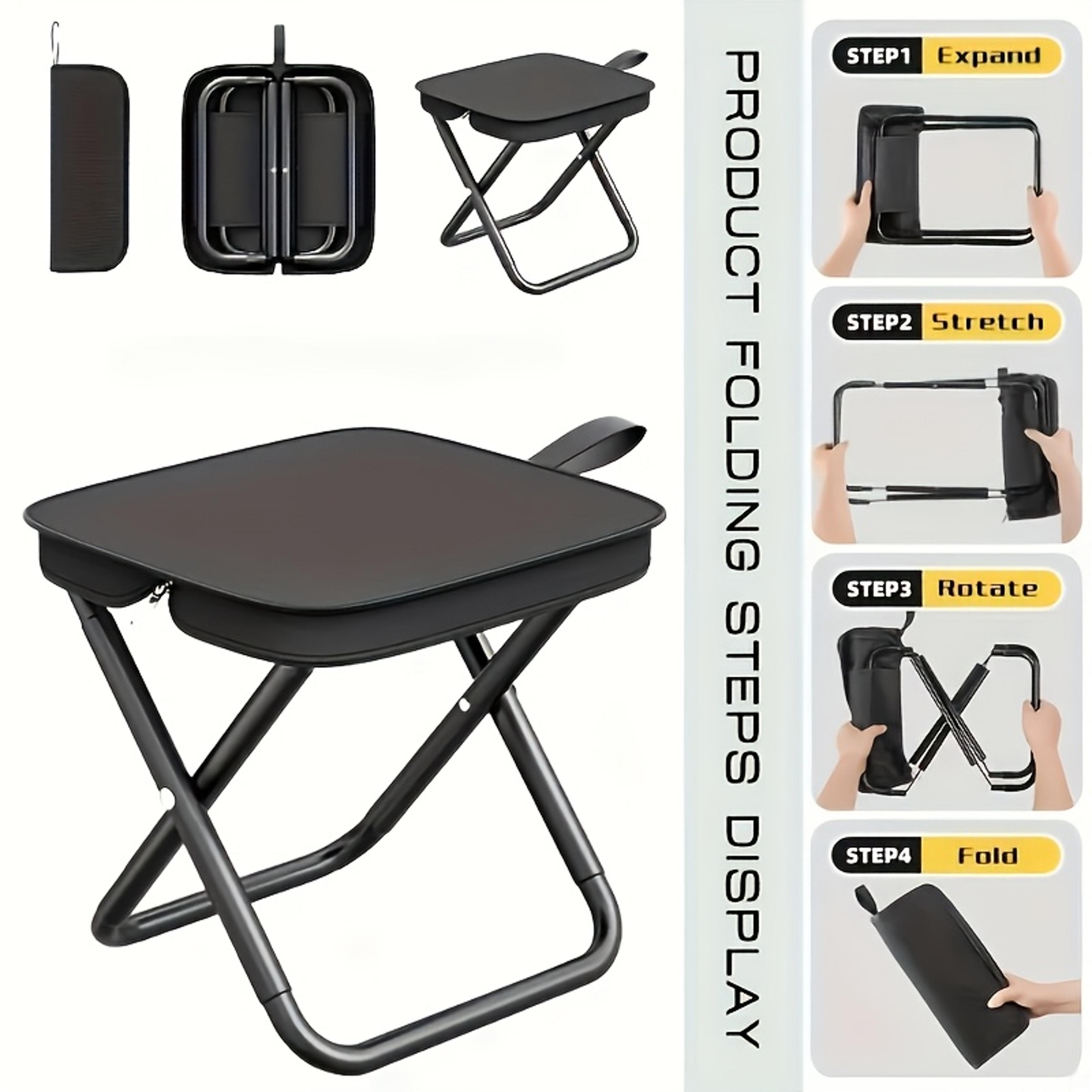 lightweight portable camping chair foldable alloy frame with carry bag for hiking beach travel