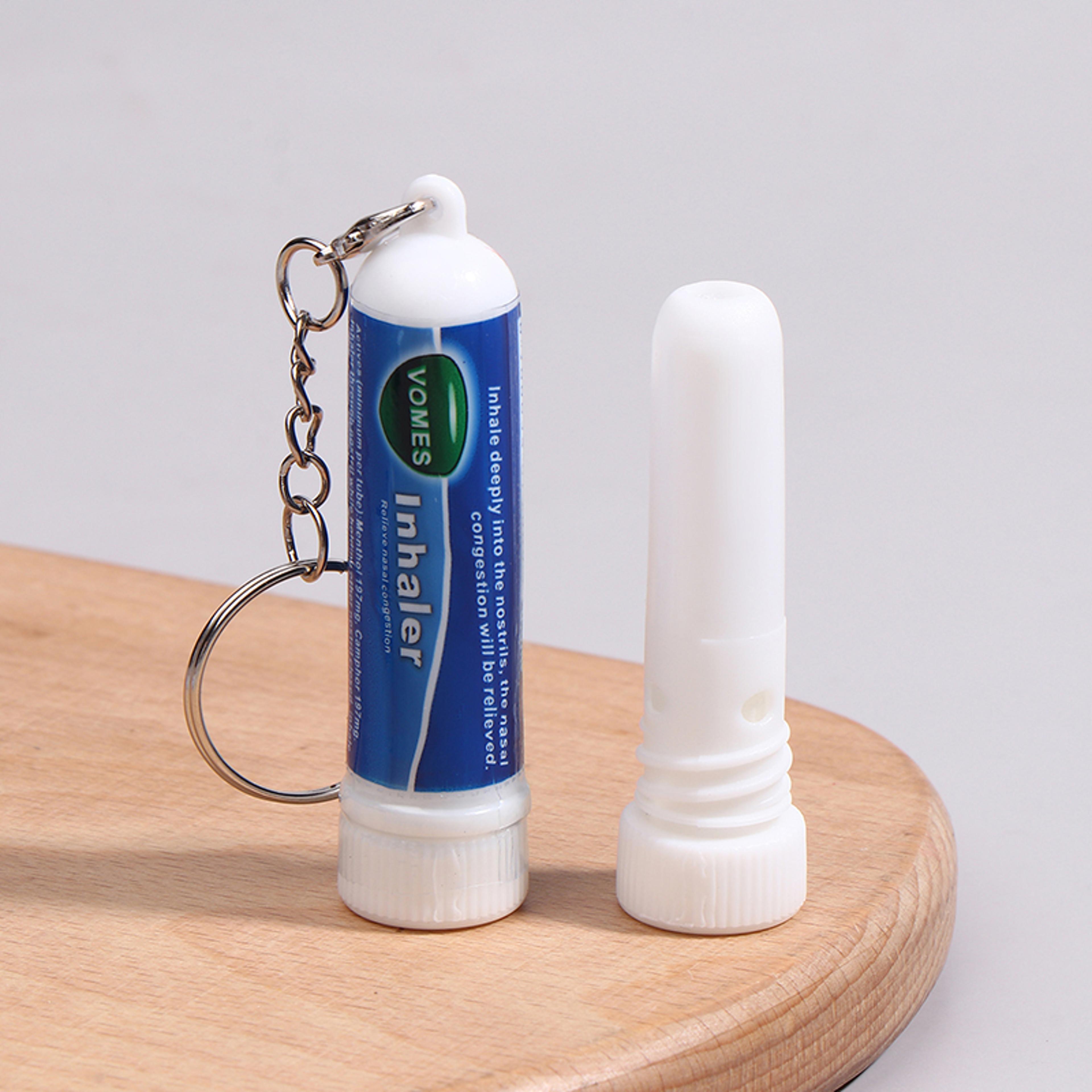 cooling nasal inhaler keychain set for focus and energy aromatherapy
