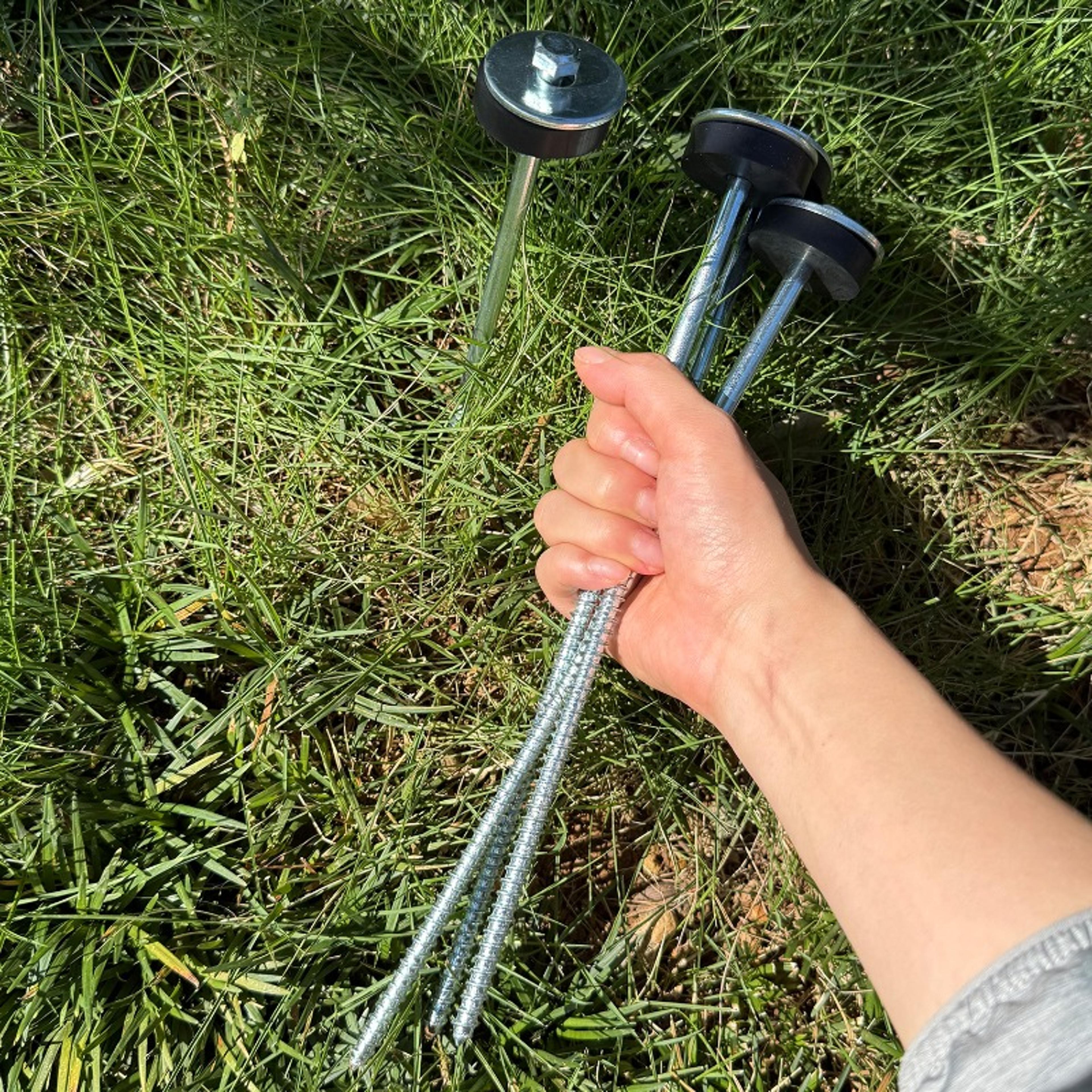 heavy duty spiral tent stakes unbreakable ground pegs for camping and hiking