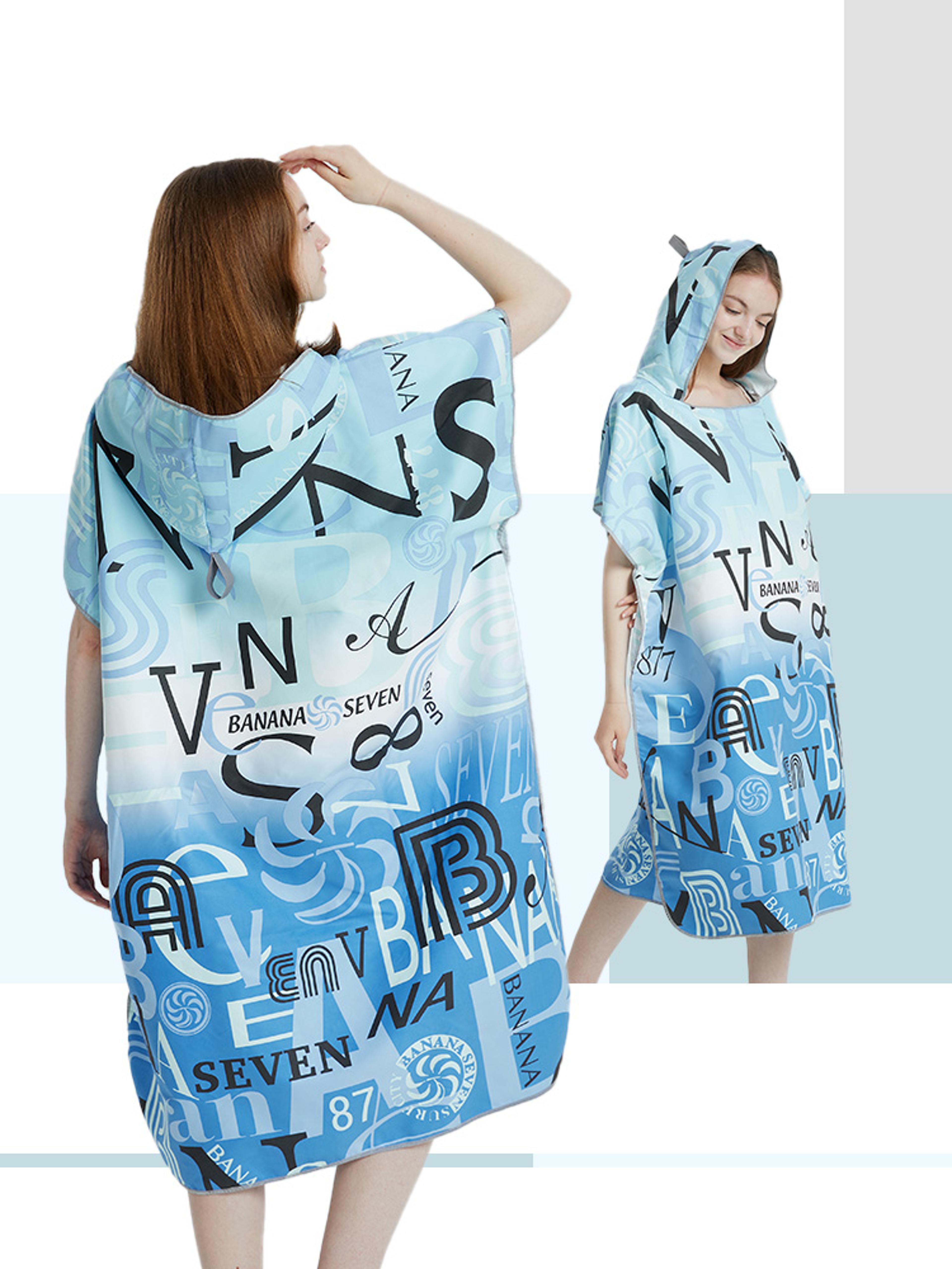 quick dry surf poncho towel hoodie for adults microfiber beach changing robe