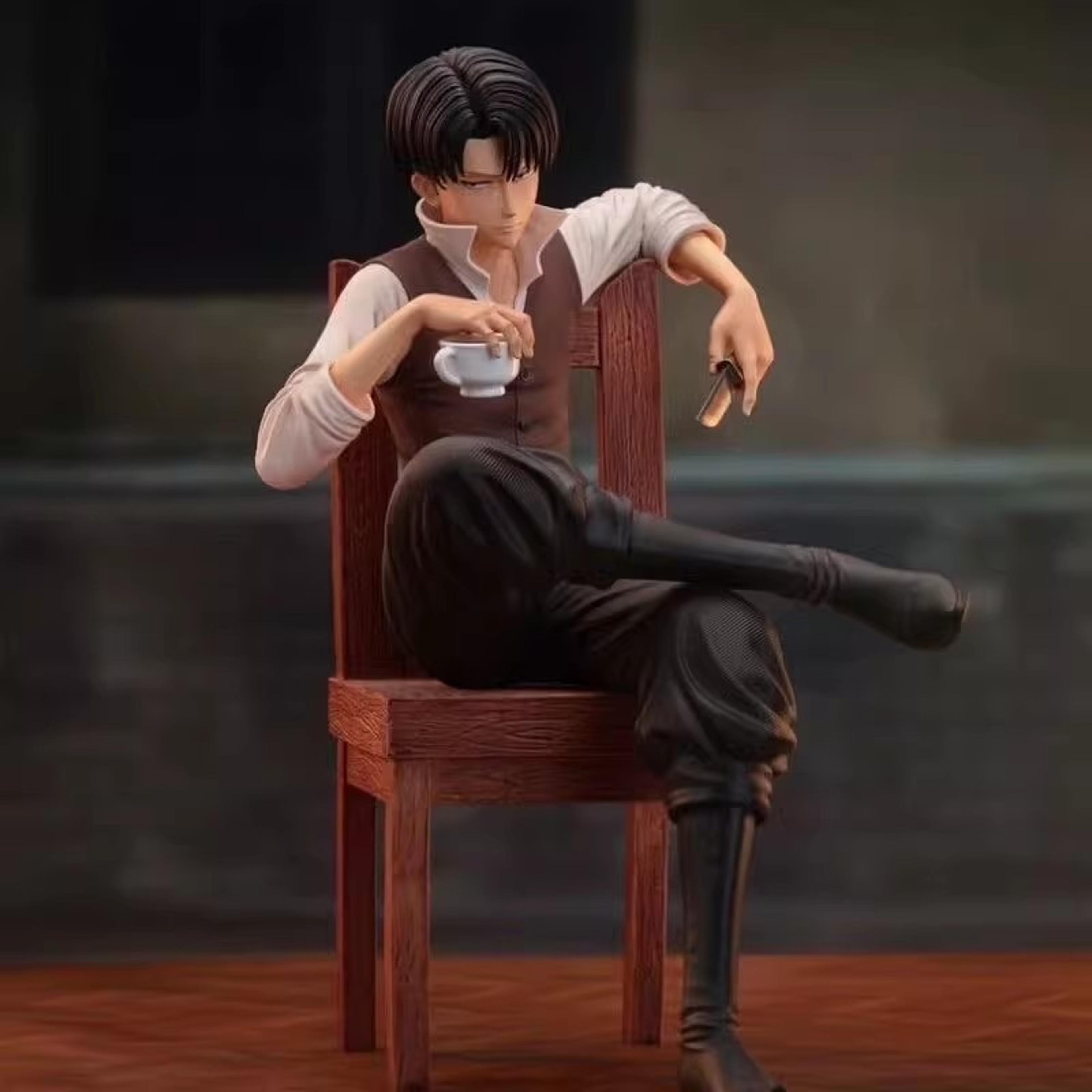 levi ackerman attack on titan figure 19cm anime statue collectible gk model