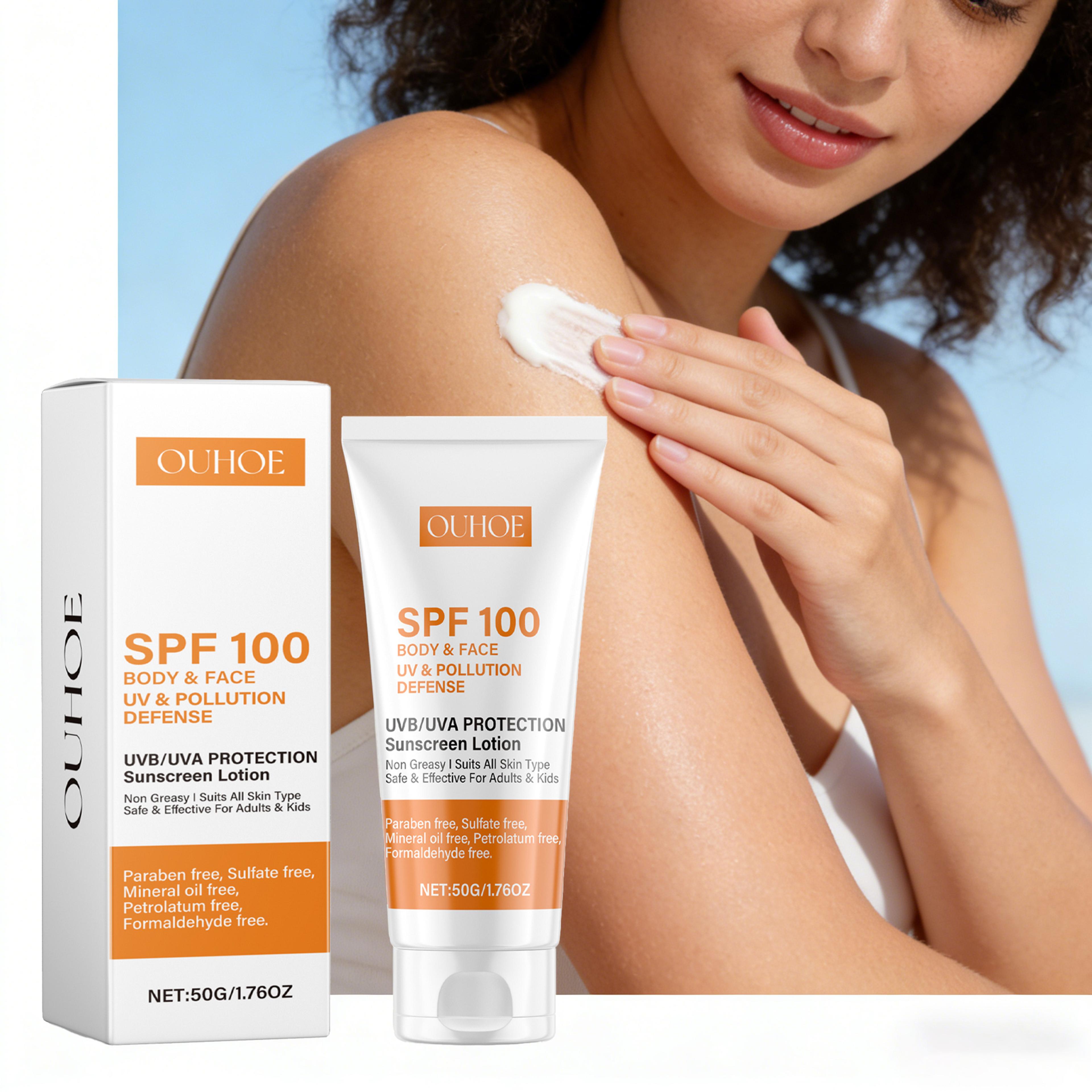 sunscreen body cream oil control non sticky uv protection lotion
