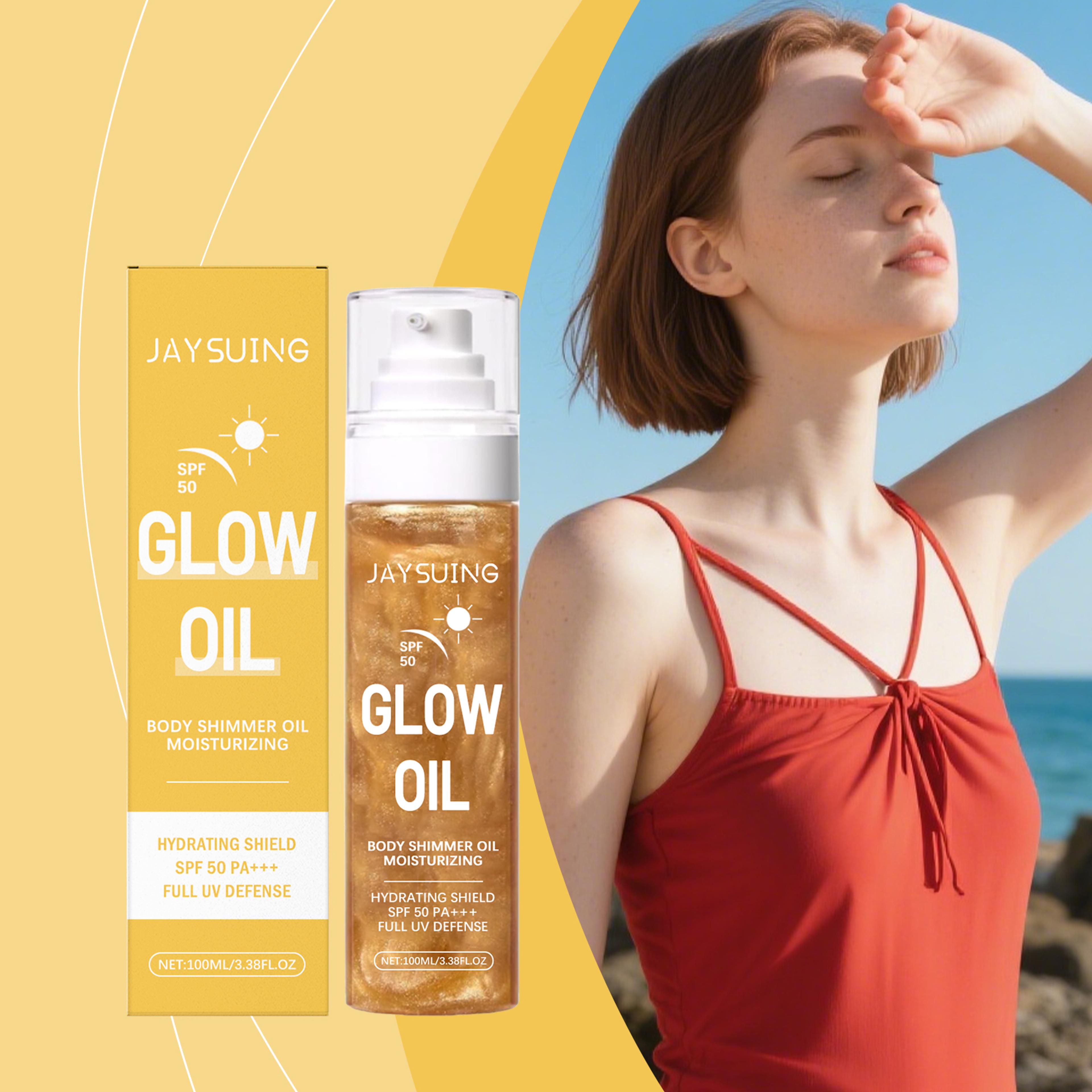 coconut glow sunscreen oil waterproof uv protection body oil for radiant skin