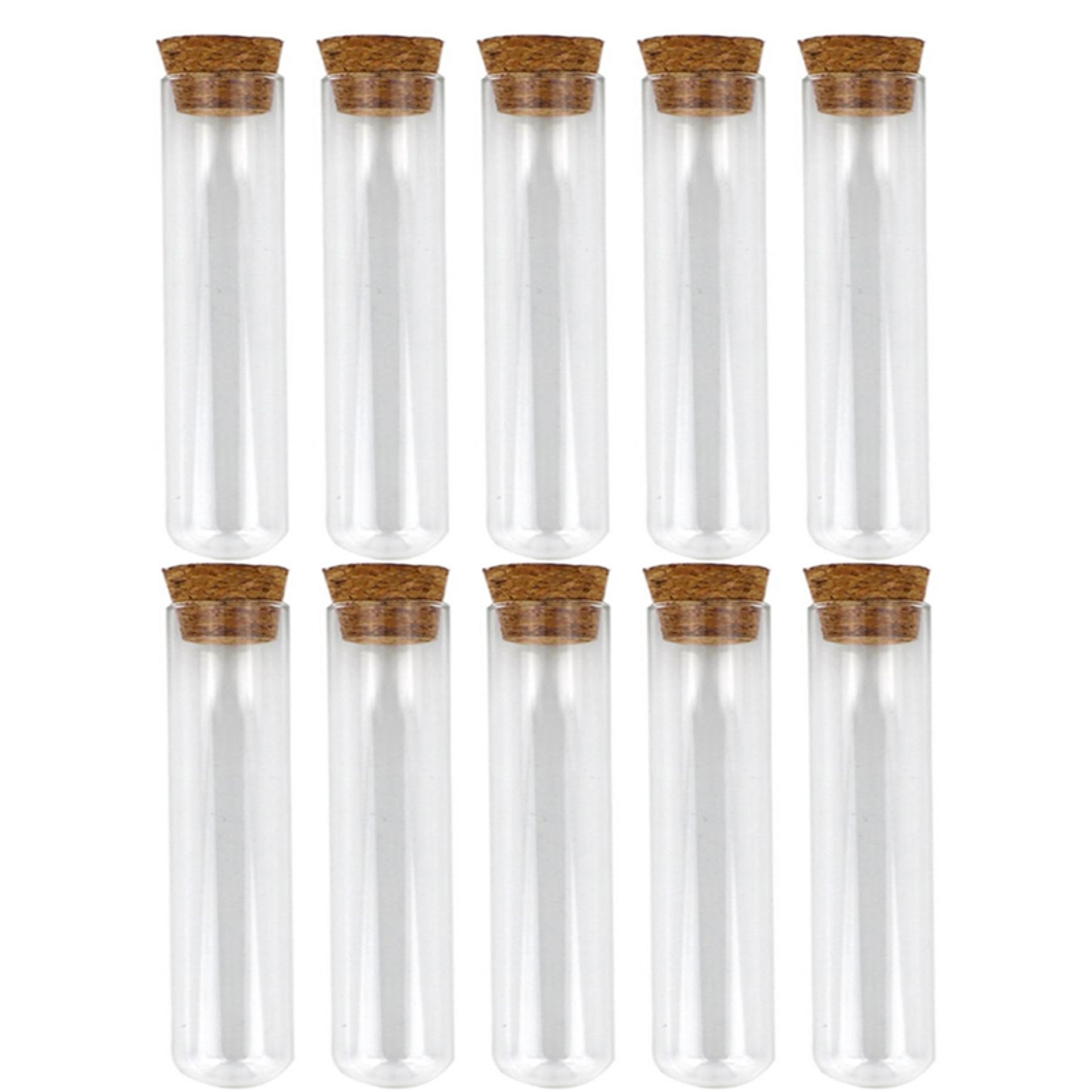 clear plastic test tubes with cork lab storage wedding favor vials