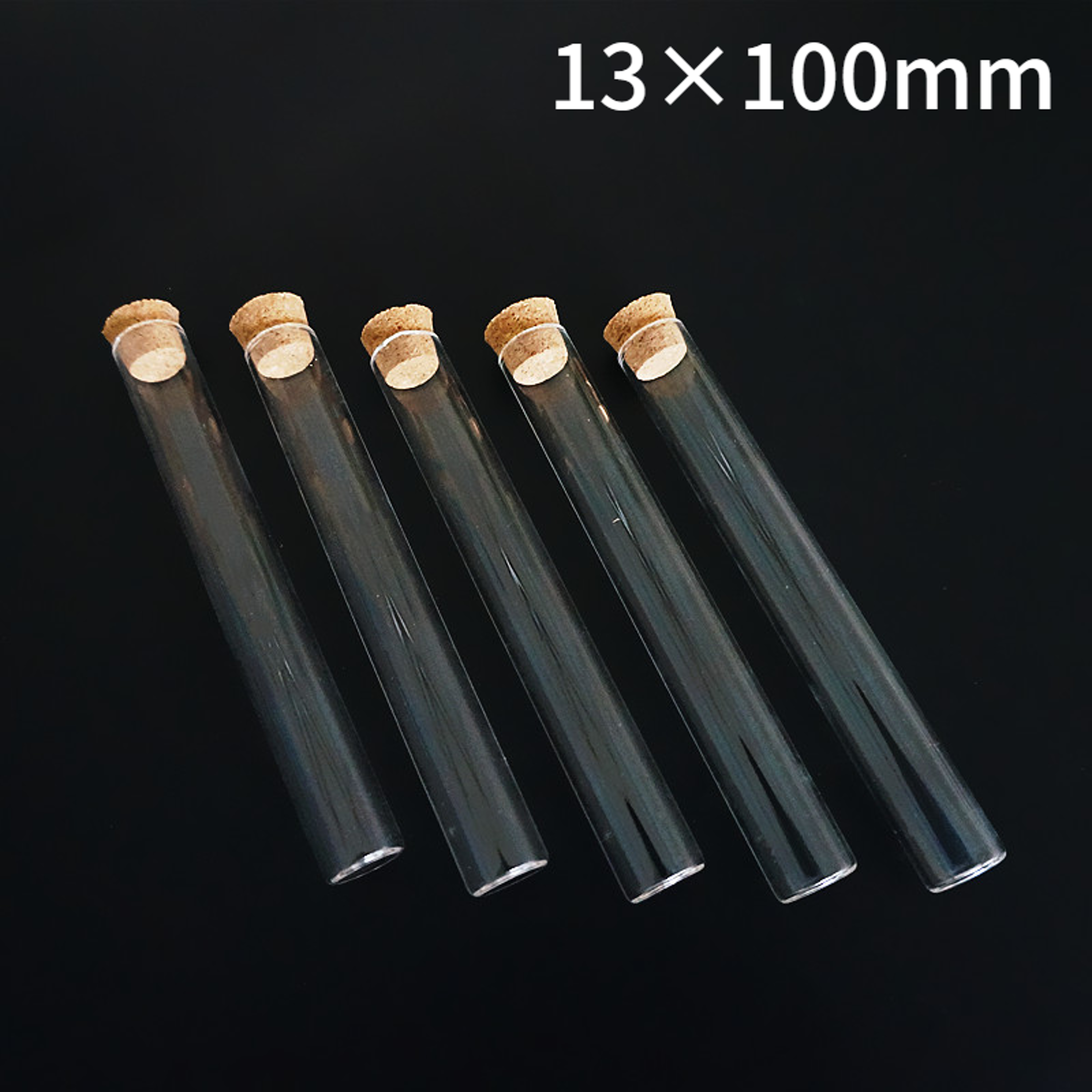 clear glass test tubes with cork stoppers set for lab experiments wedding favors and crafts
