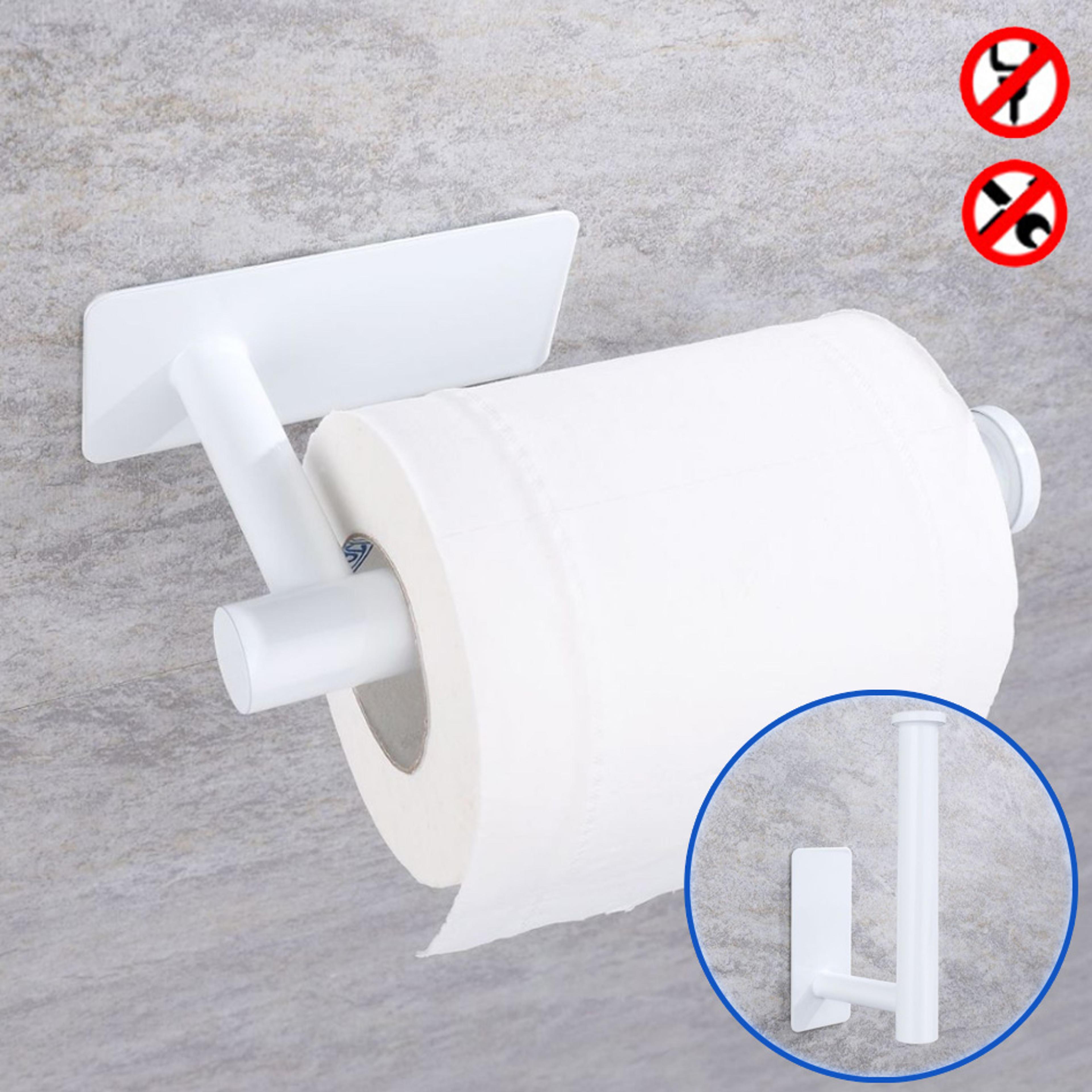 stainless steel adhesive paper towel holder wall mount shelf for kitchen bathroom