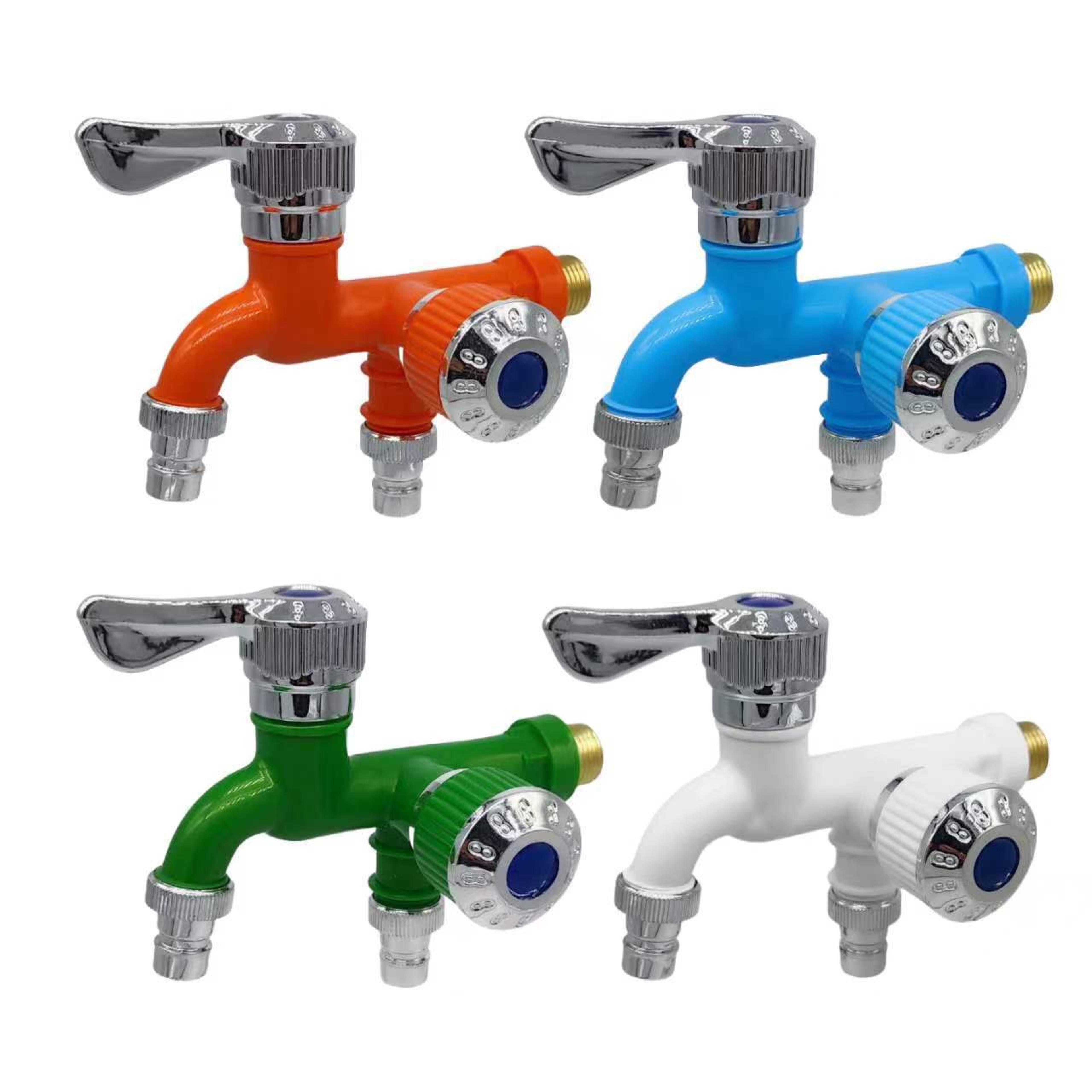 dual outlet washing machine faucet splitter for bathroom balcony laundry