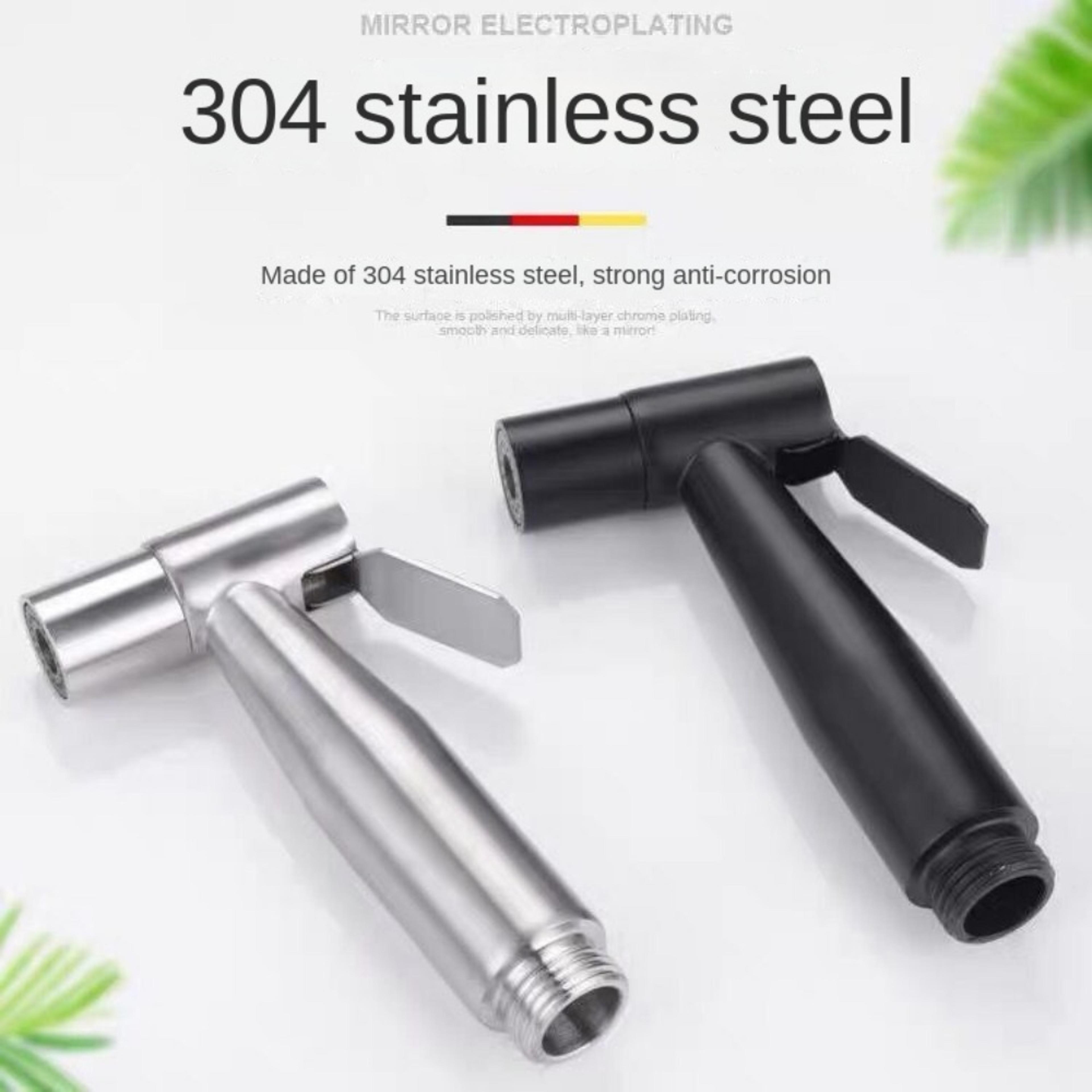 premium stainless steel handheld bidet sprayer for hygienic bathroom cleaning