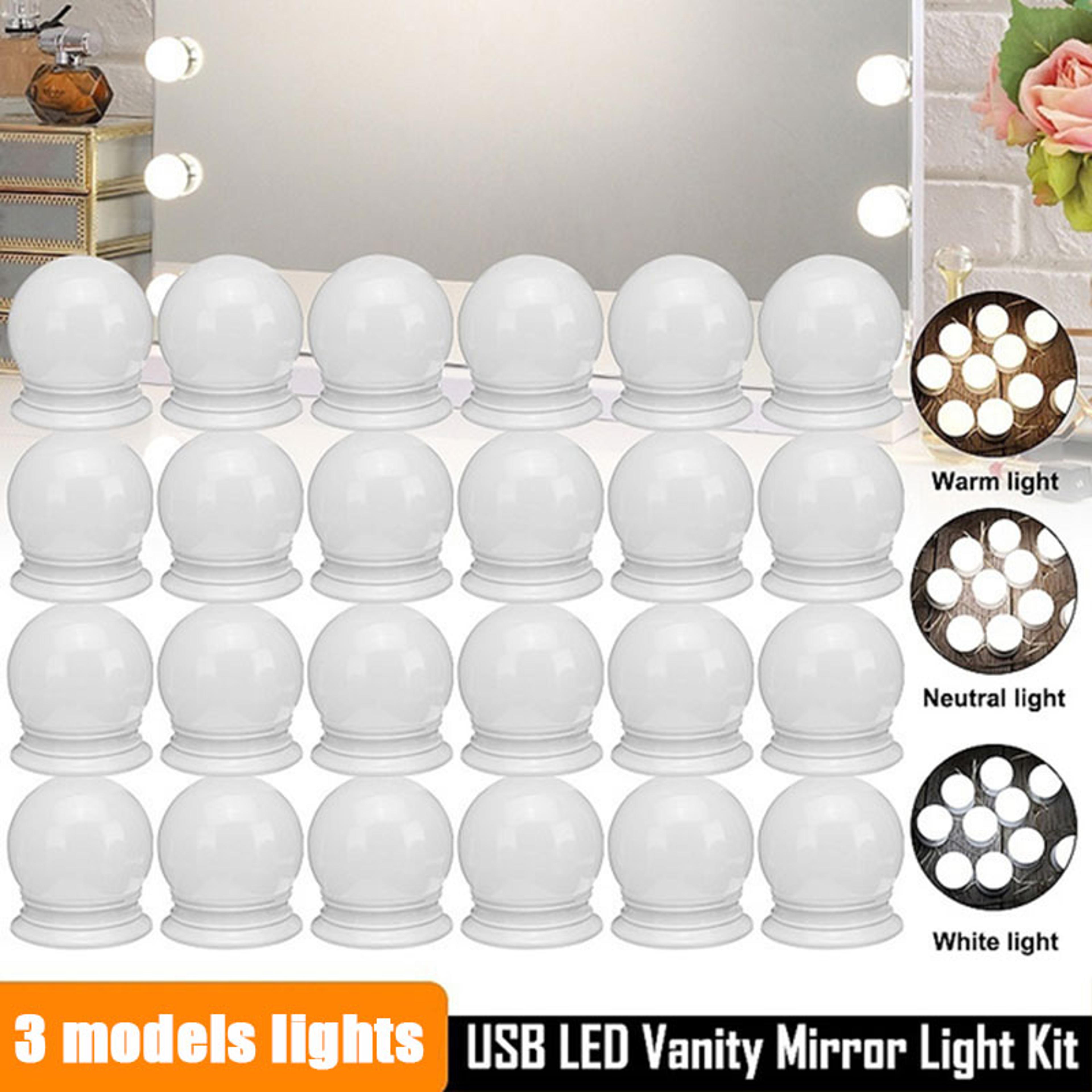 hollywood style led vanity lights usb dimmable makeup mirror lighting kit