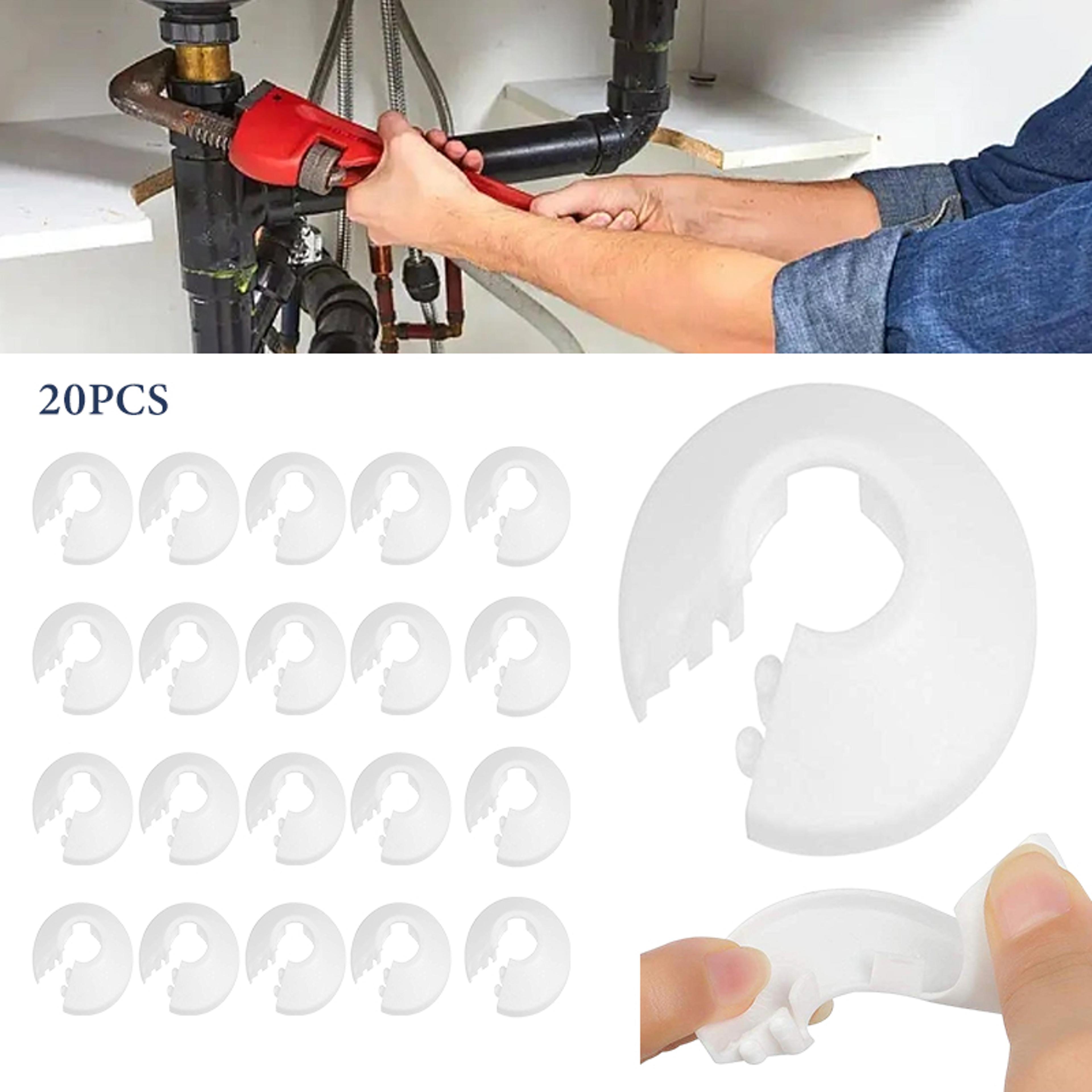 pipe cover collars snap on plate for faucet radiator and shower valve trim