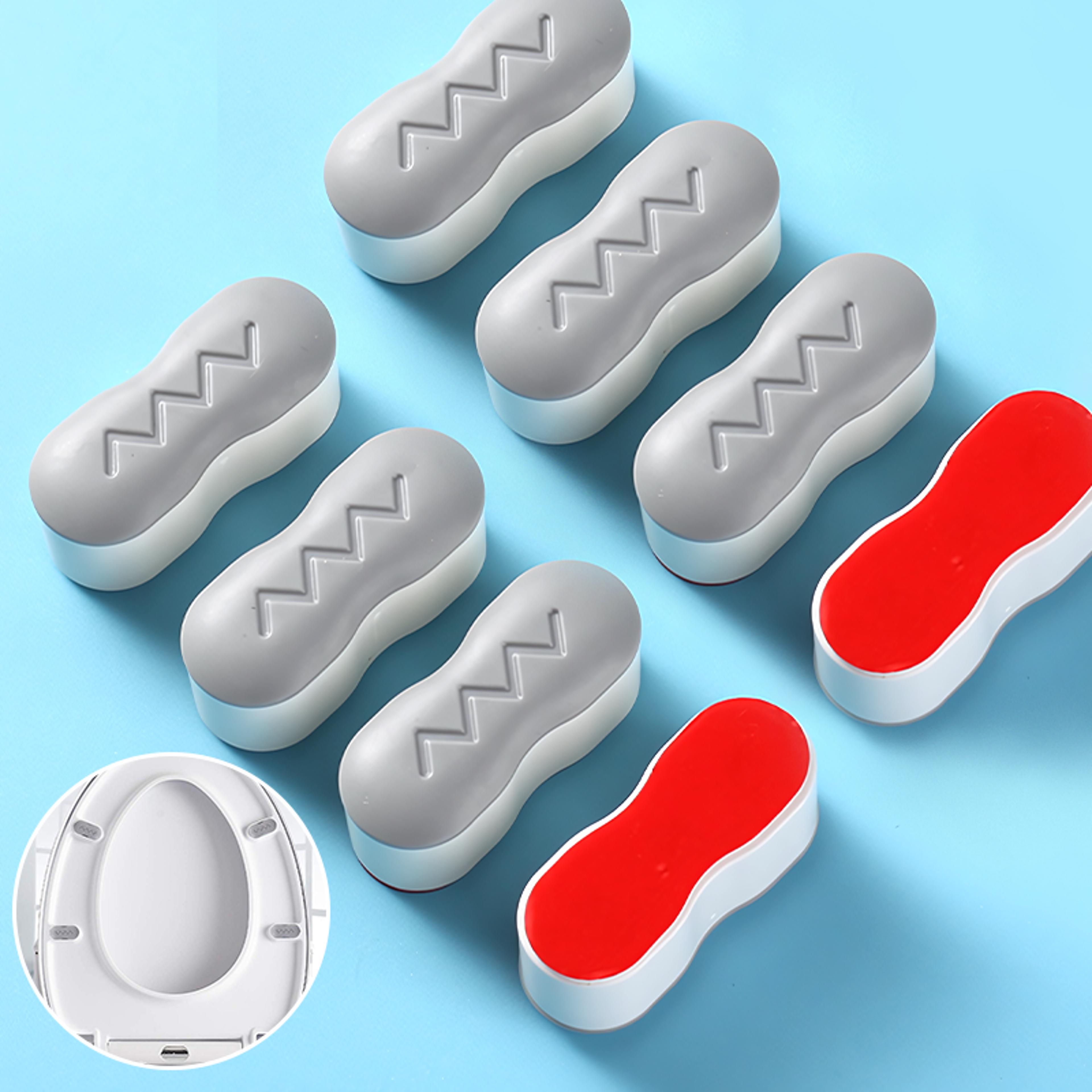 universal self adhesive toilet seat bumpers anti slip shock absorbing pads set