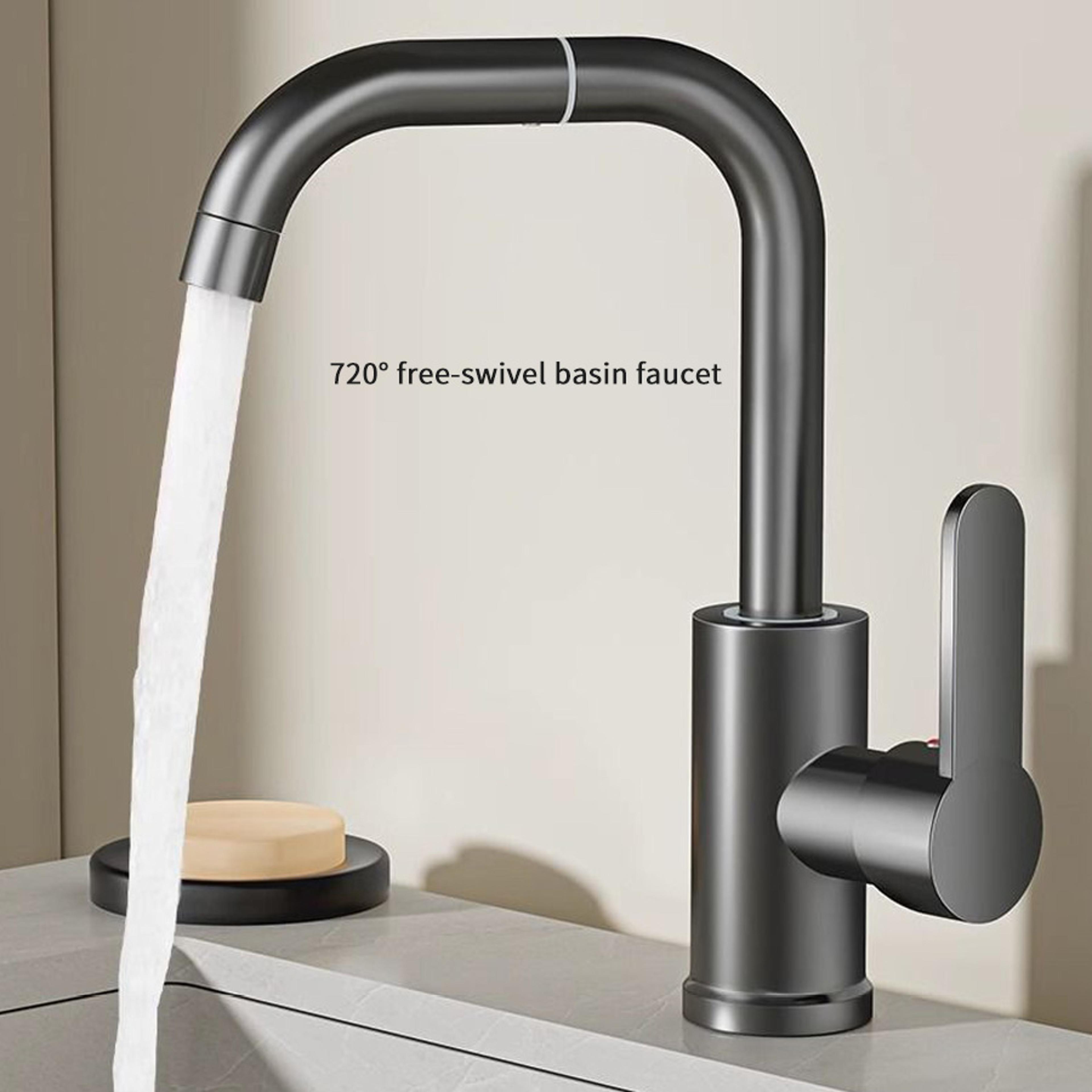 rotating dual handle kitchen & bathroom sink mixer tap