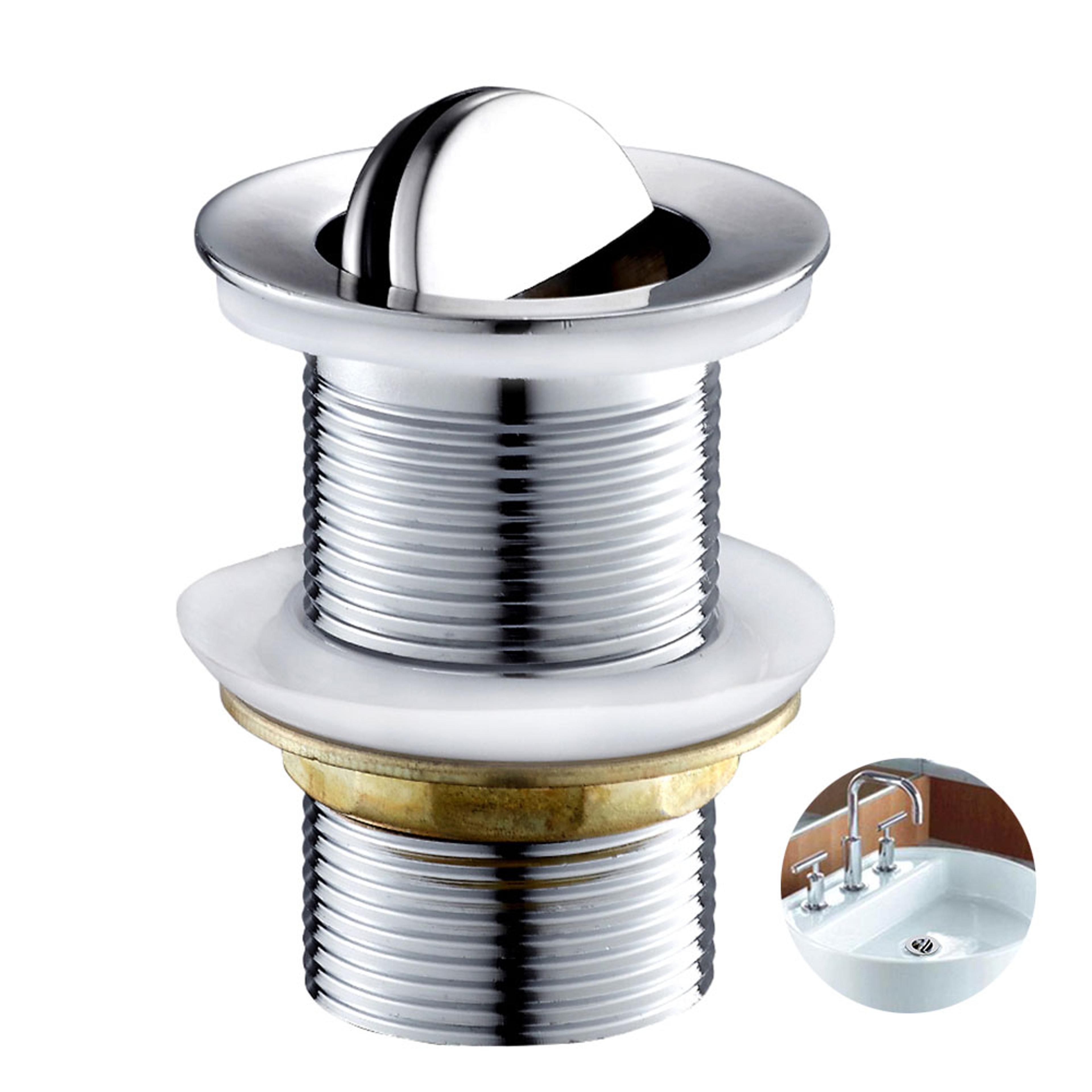 premium basin sink drain pop up plug polished vanity waste stopper