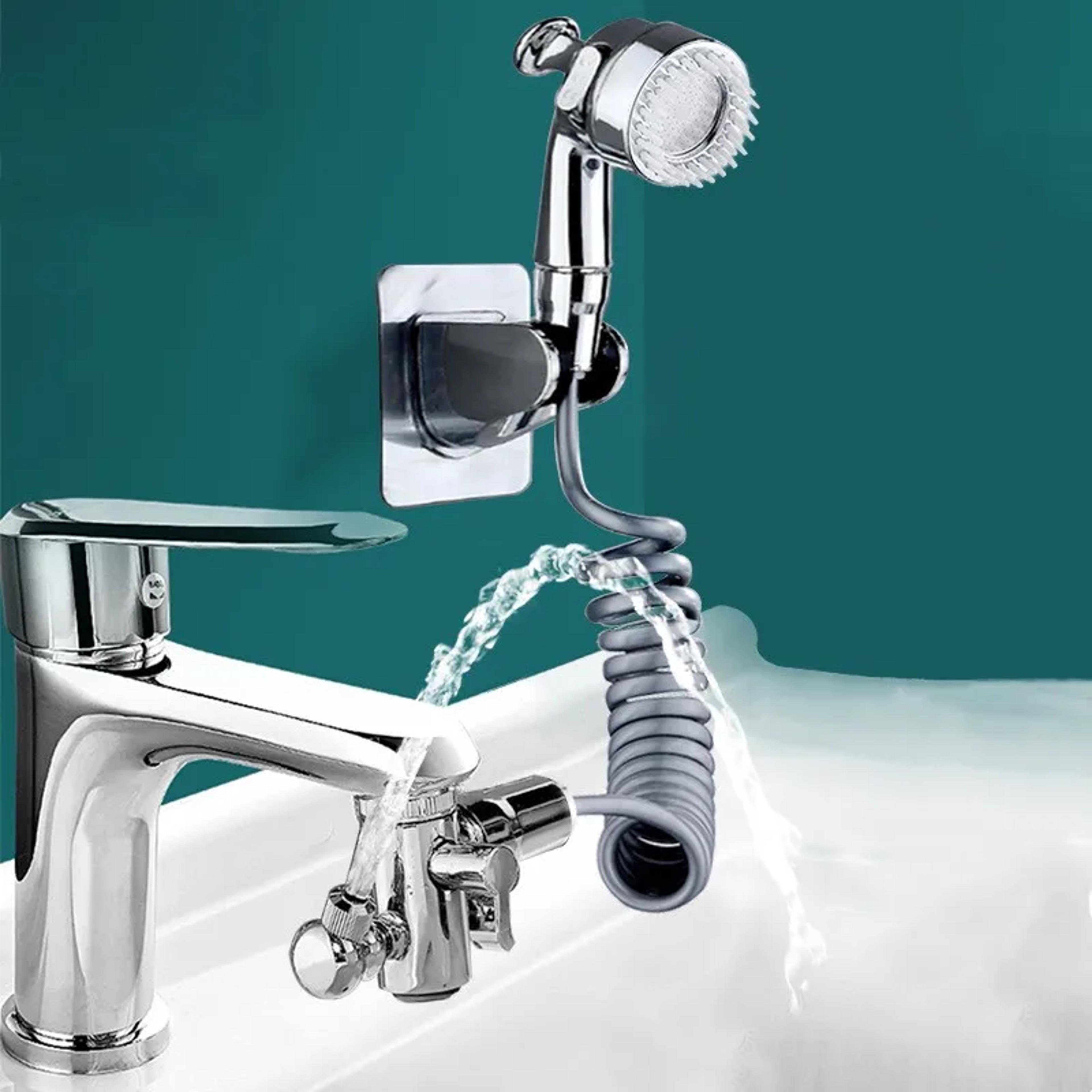 pressurized faucet shower attachment kit with massage spray for bathroom sink