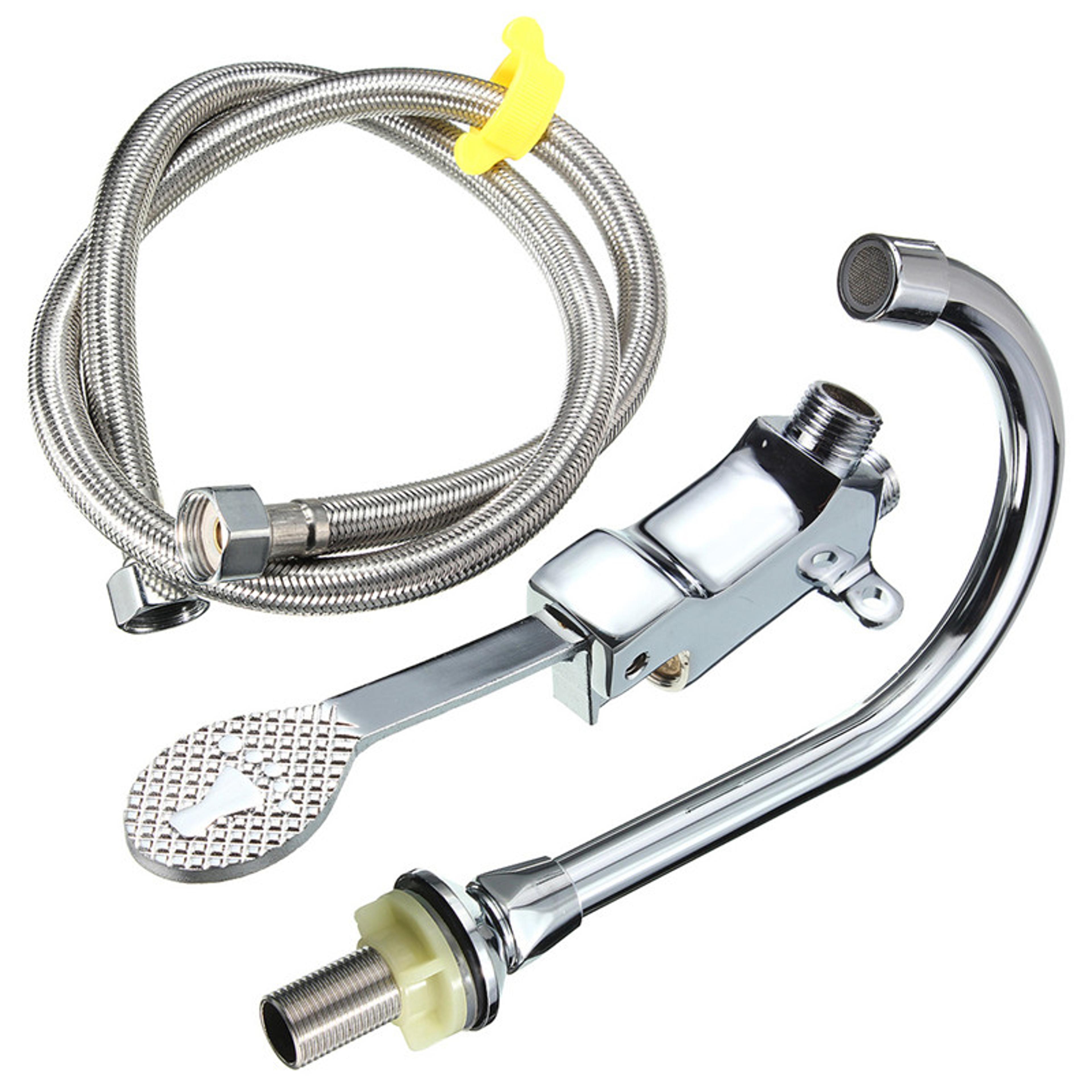hands free foot pedal faucet control valve for kitchen and bathroom sink