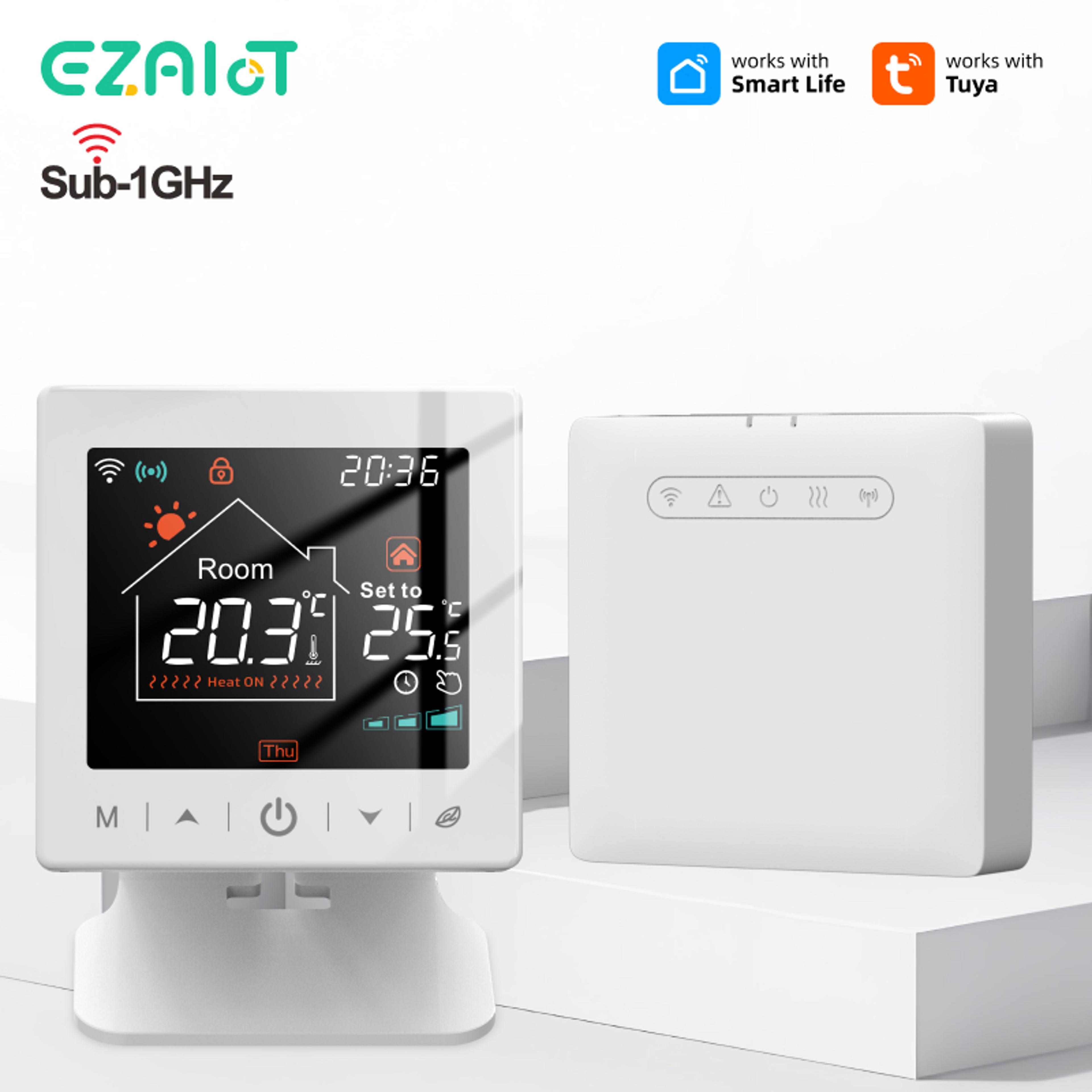 smart wifi thermostat for gas boilers with alexa google and tuya app control