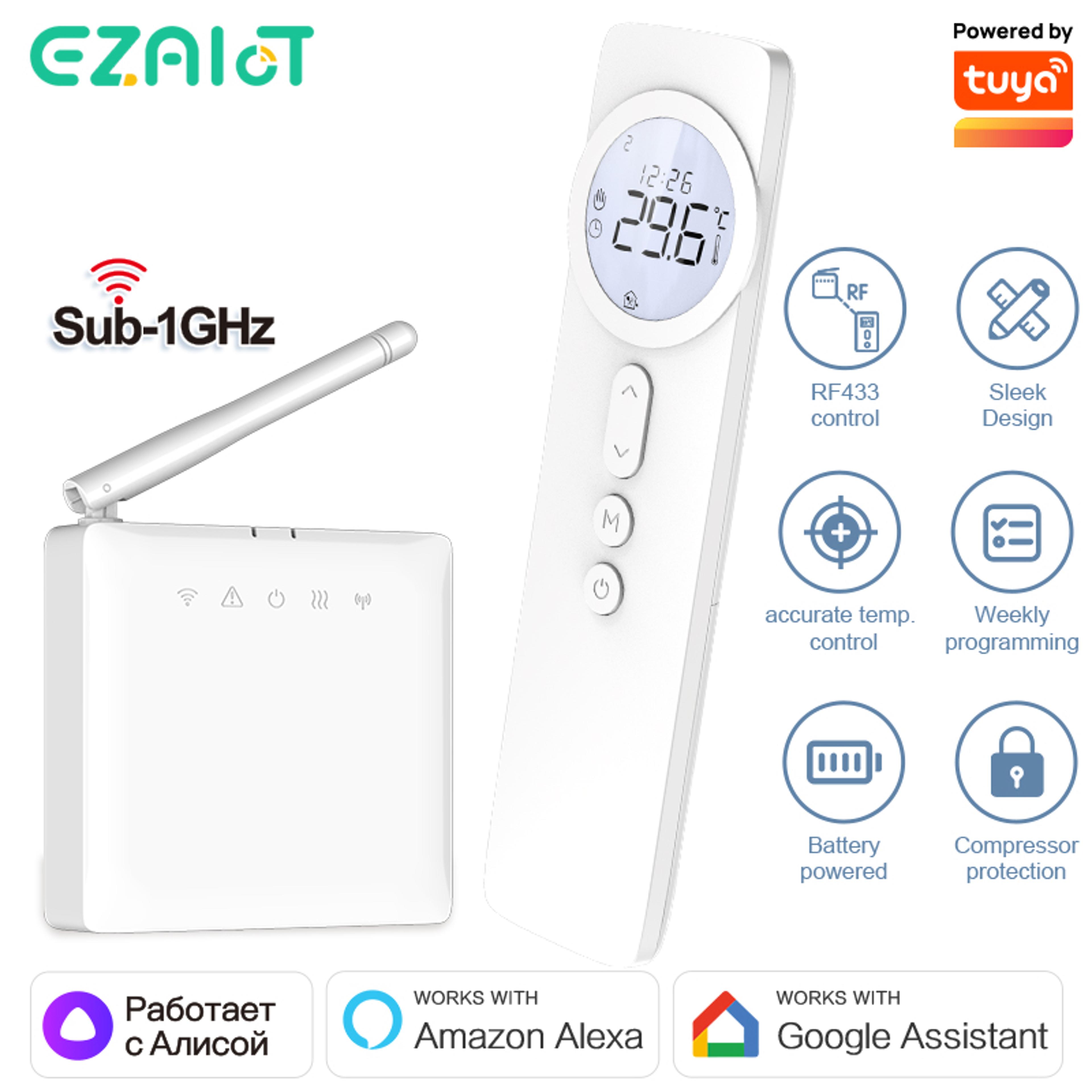 smart wifi thermostat for floor heating tuya alexa compatible controller