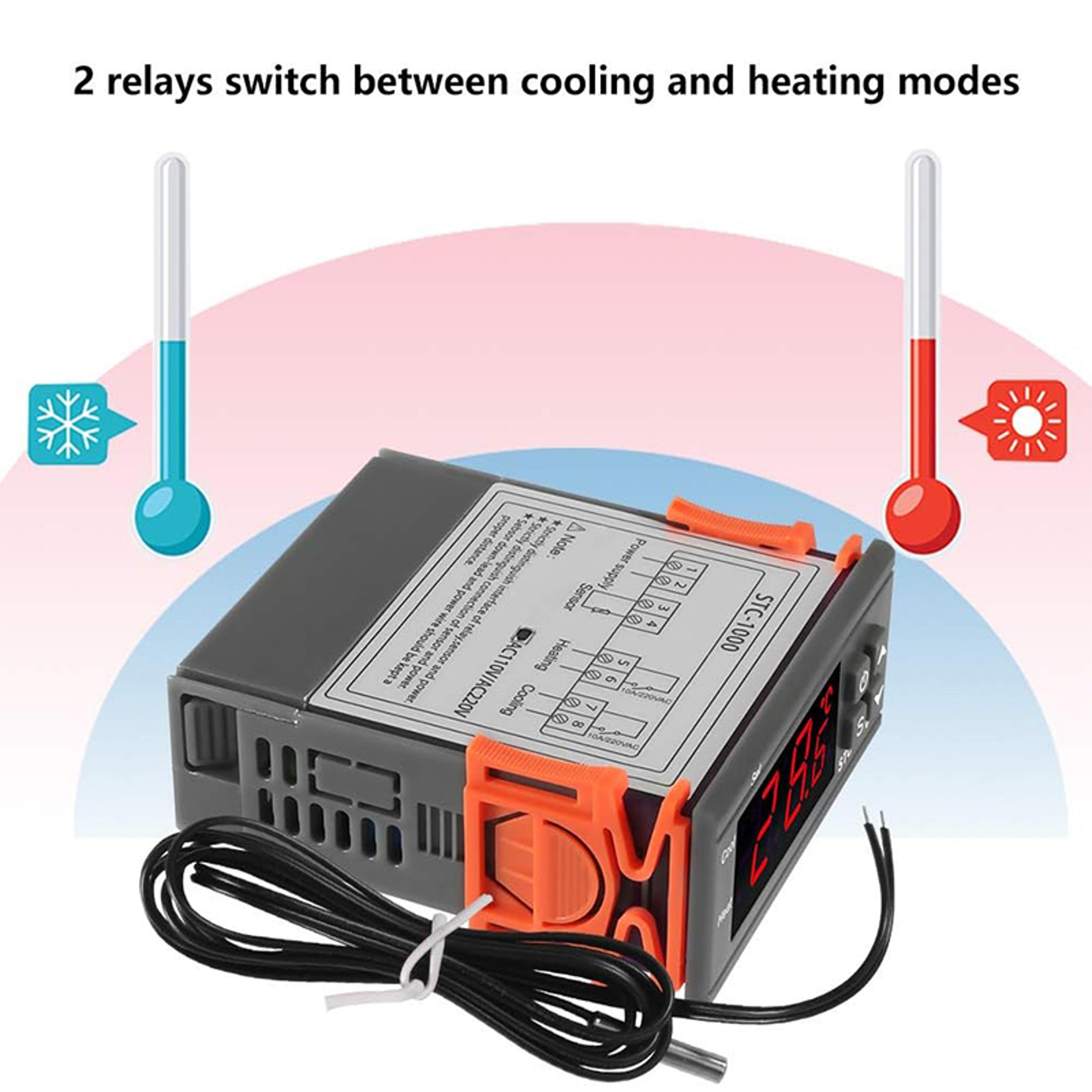 temperature controller digital thermostat for heating & cooling systems