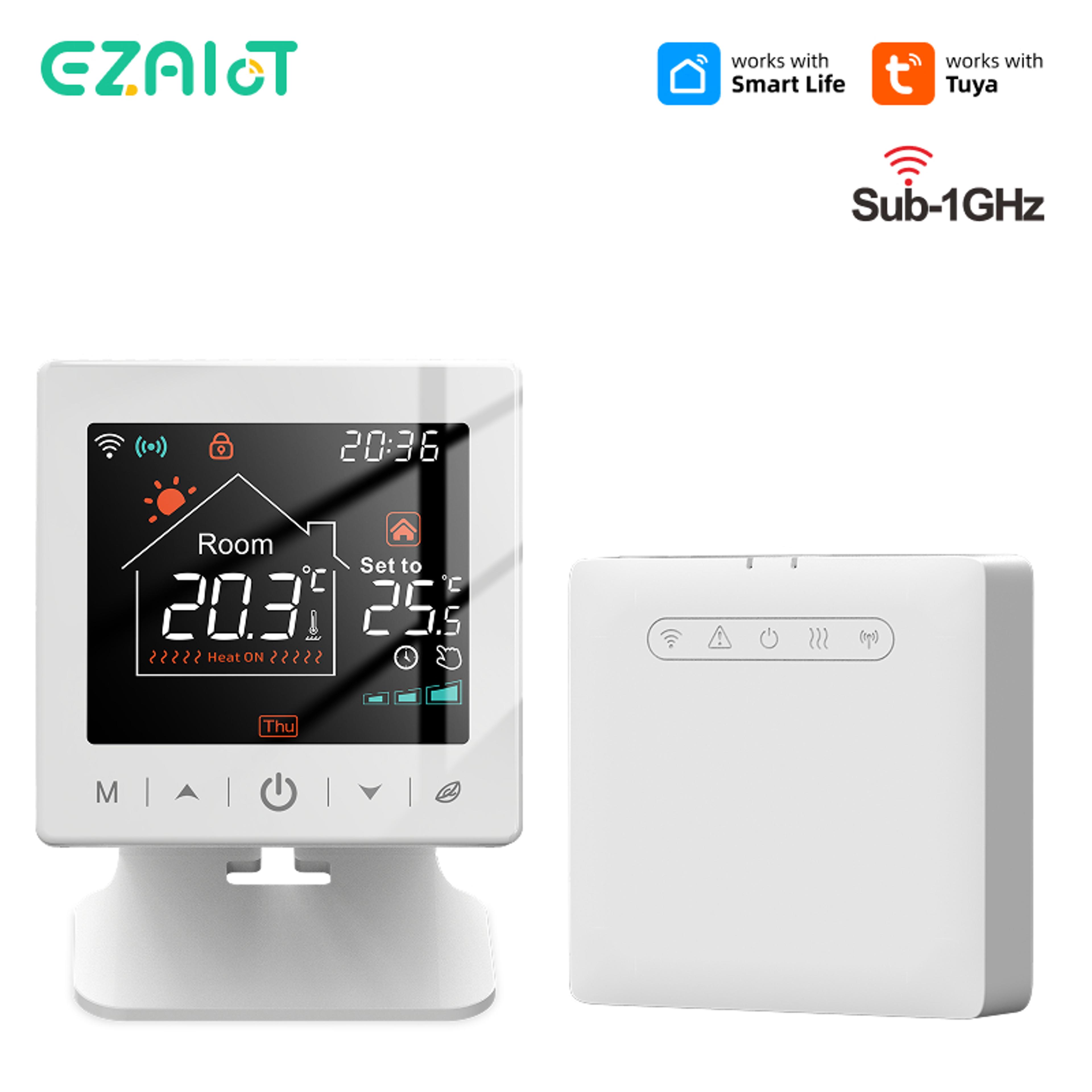 smart wifi thermostat for gas & water boilers wireless temperature controller with alexa & google home