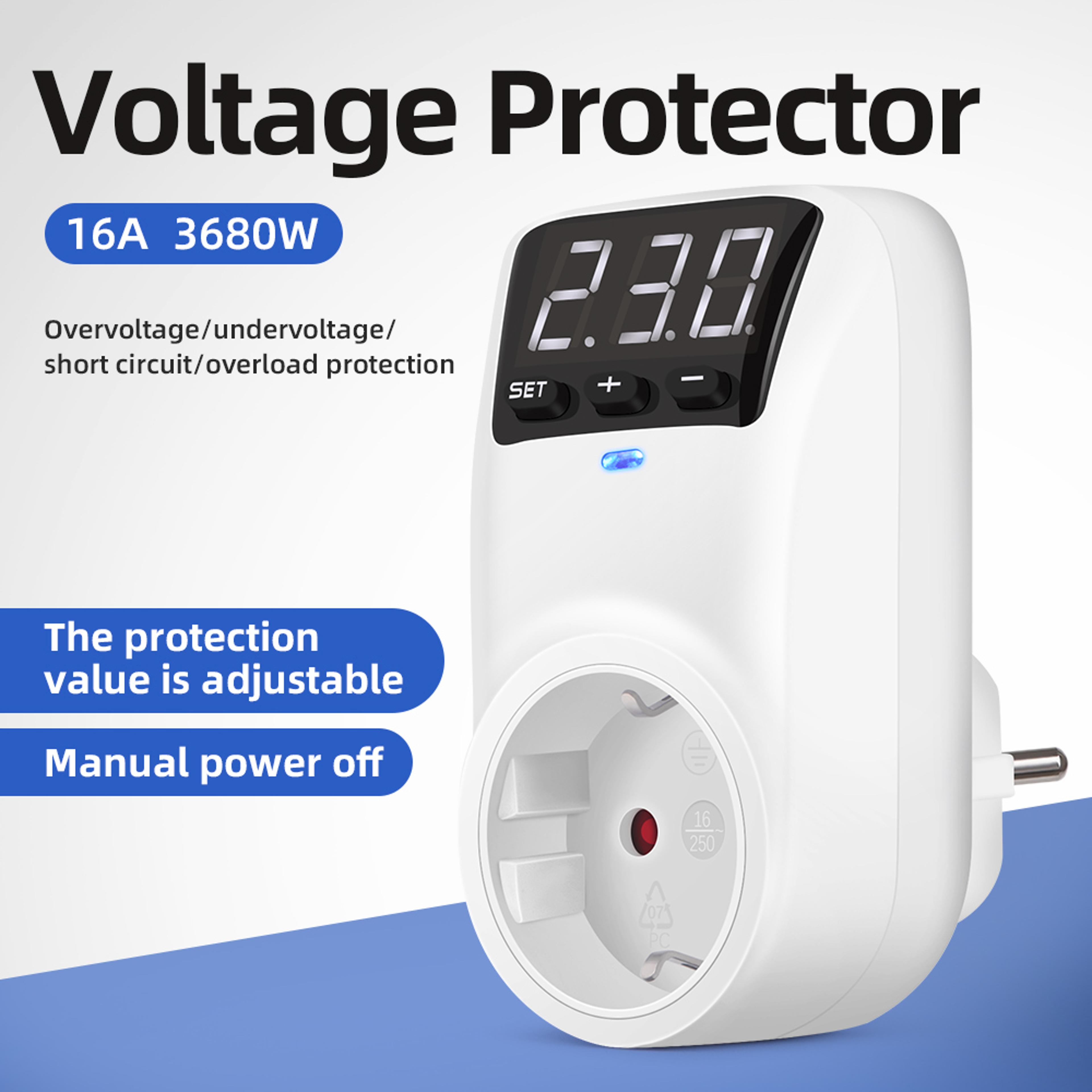 adjustable voltage protector socket surge protector plug with auto cut off