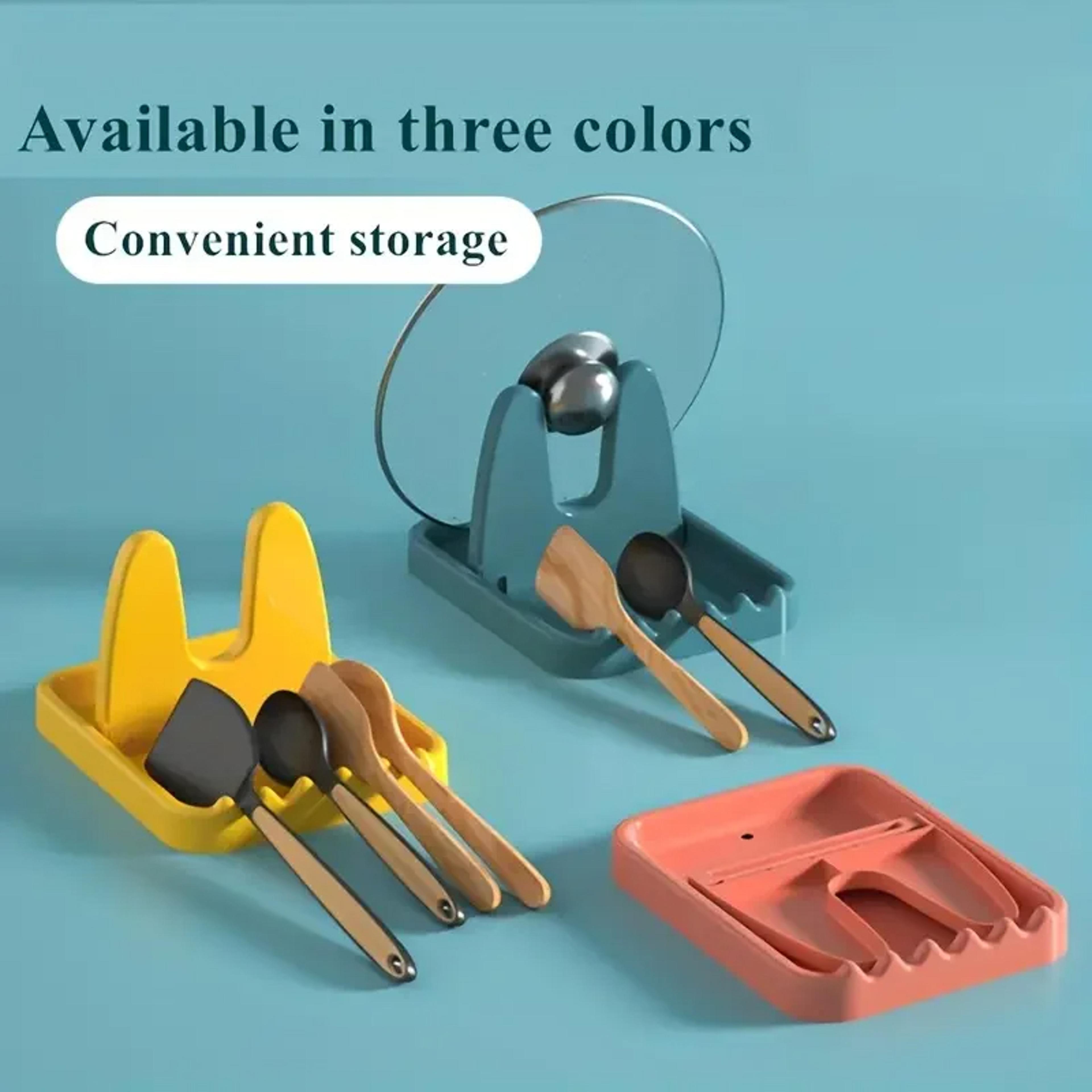 foldable pot lid holder & spoon rest organizer space saving kitchen storage rack