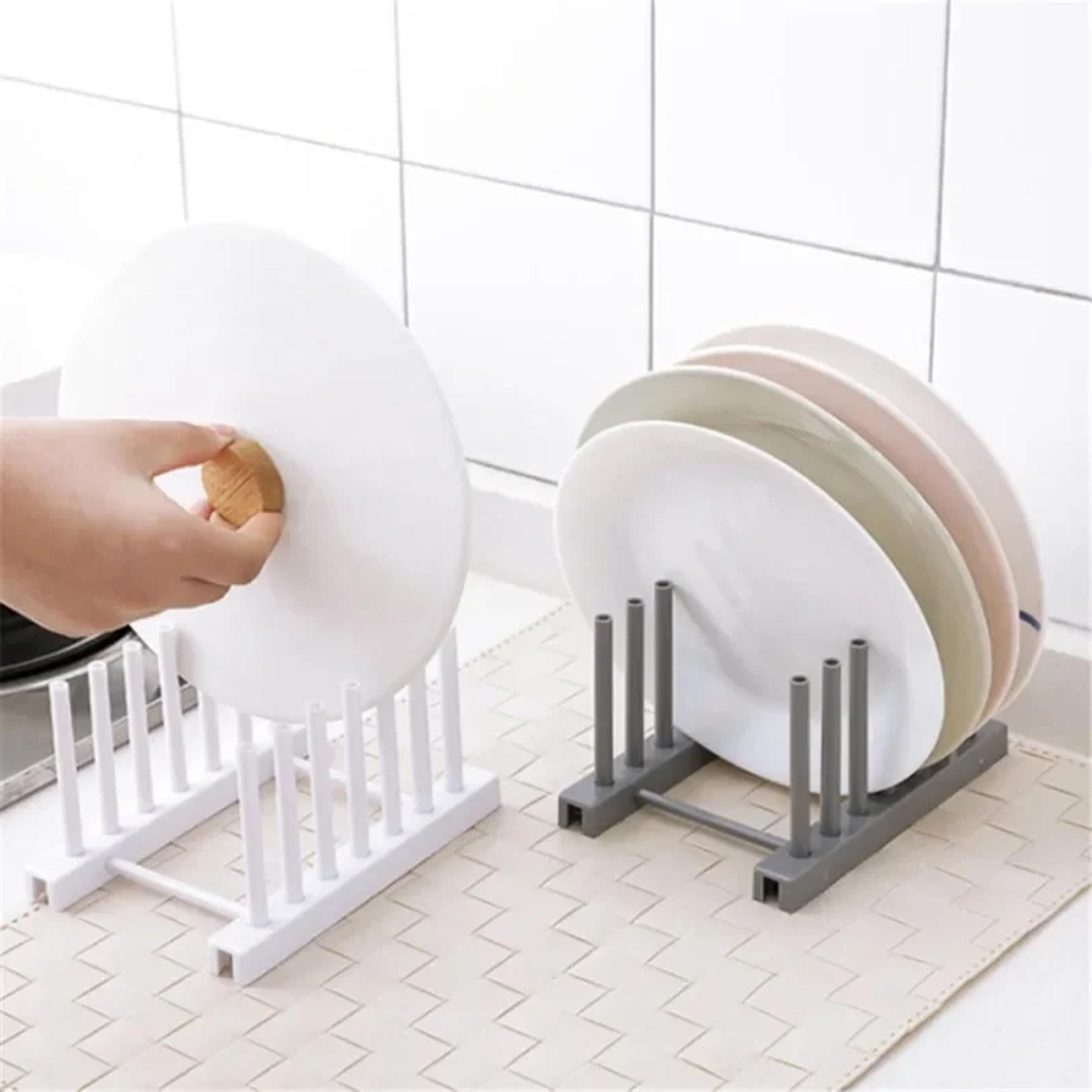 modern kitchen plate rack set dish drainer organizer with pot lid stand pack