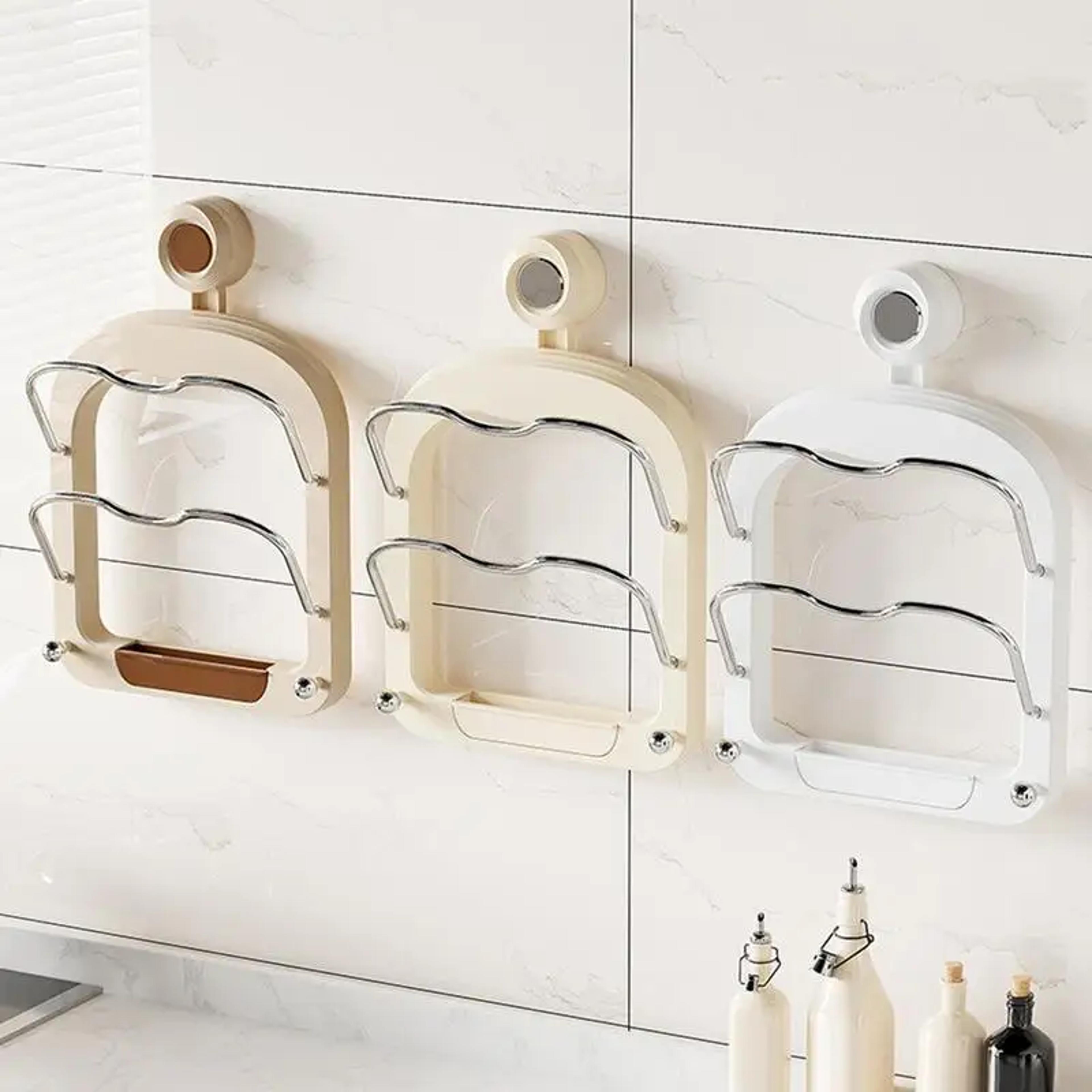 wall mounted garlic storage box onion organizer shelf for kitchen space saving