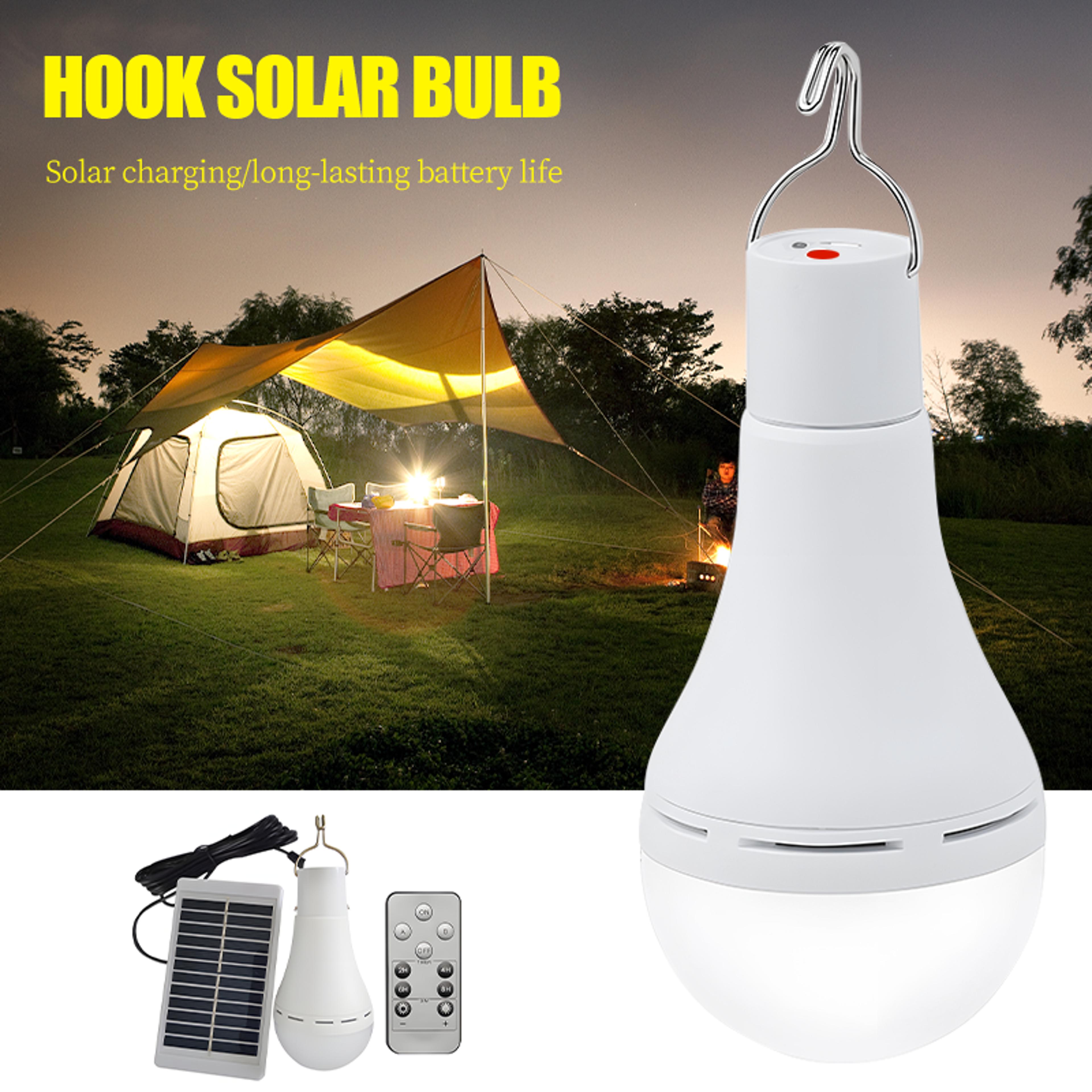 solar led hanging lamp usb rechargeable waterproof emergency light for camping and home