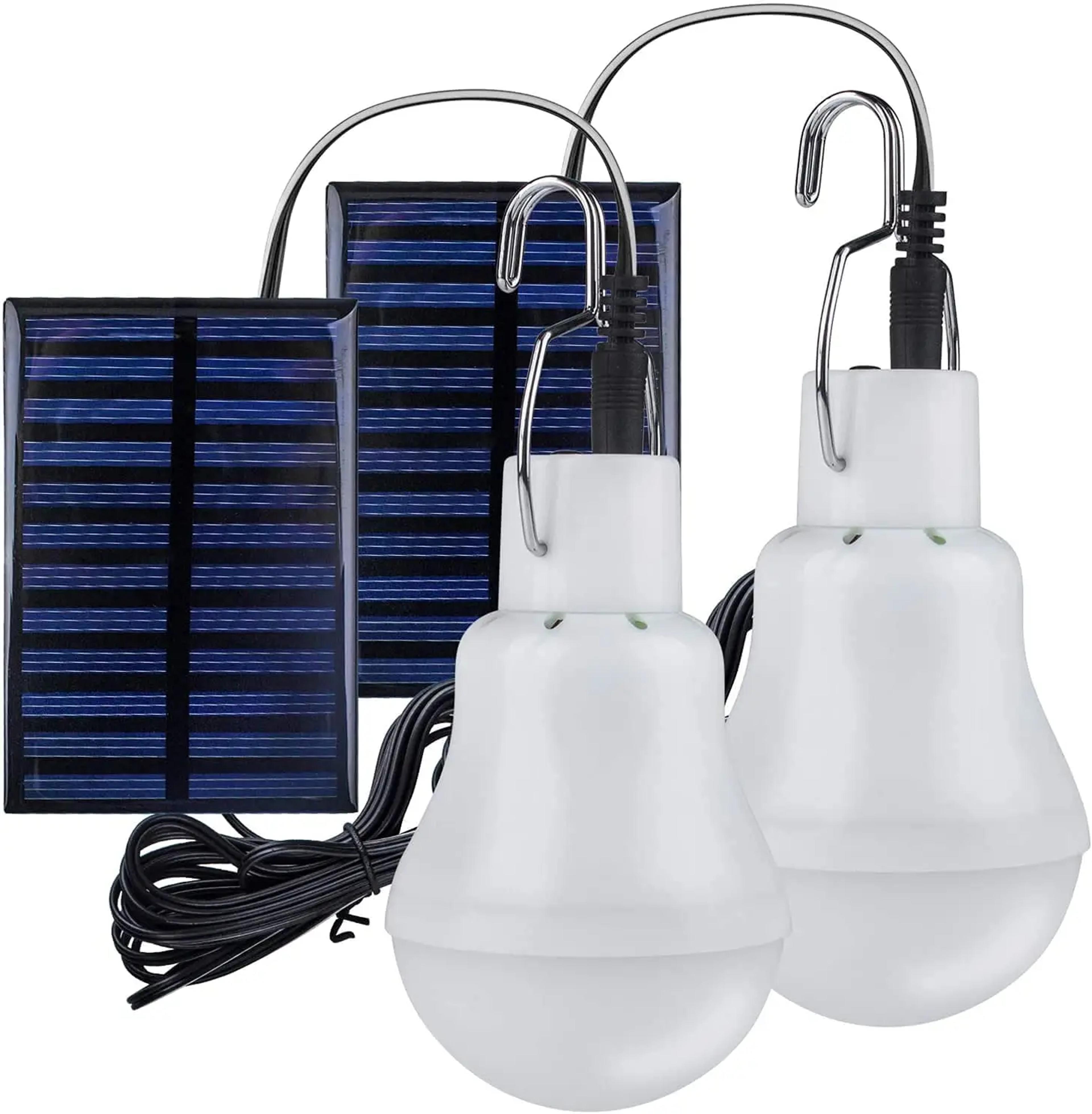 solar led emergency light bulb waterproof portable outdoor usb rechargeable