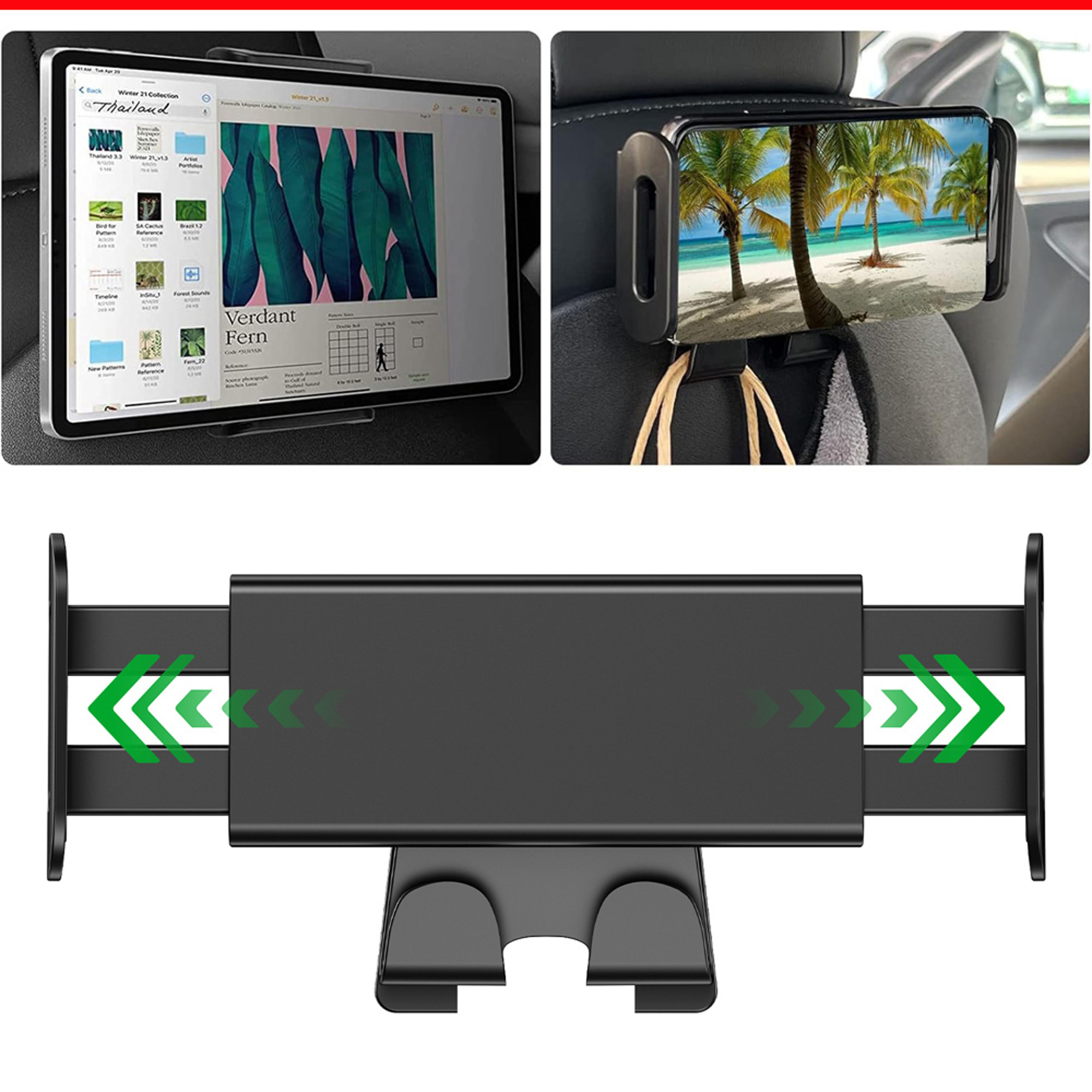tesla back seat phone holder rotating tablet mount with hooks for model