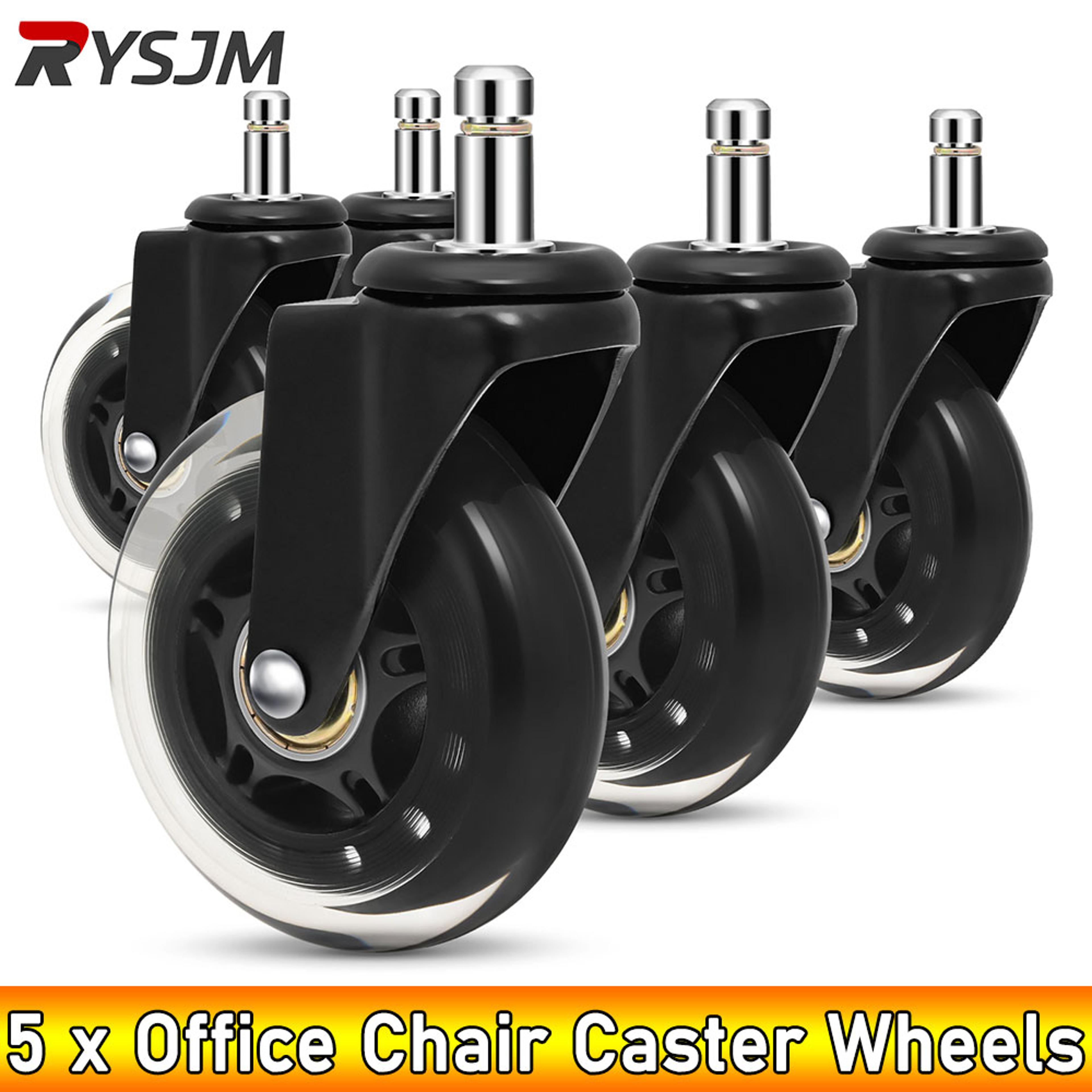 silent glide office chair wheels set smooth rolling replacement casters swivel heavy duty